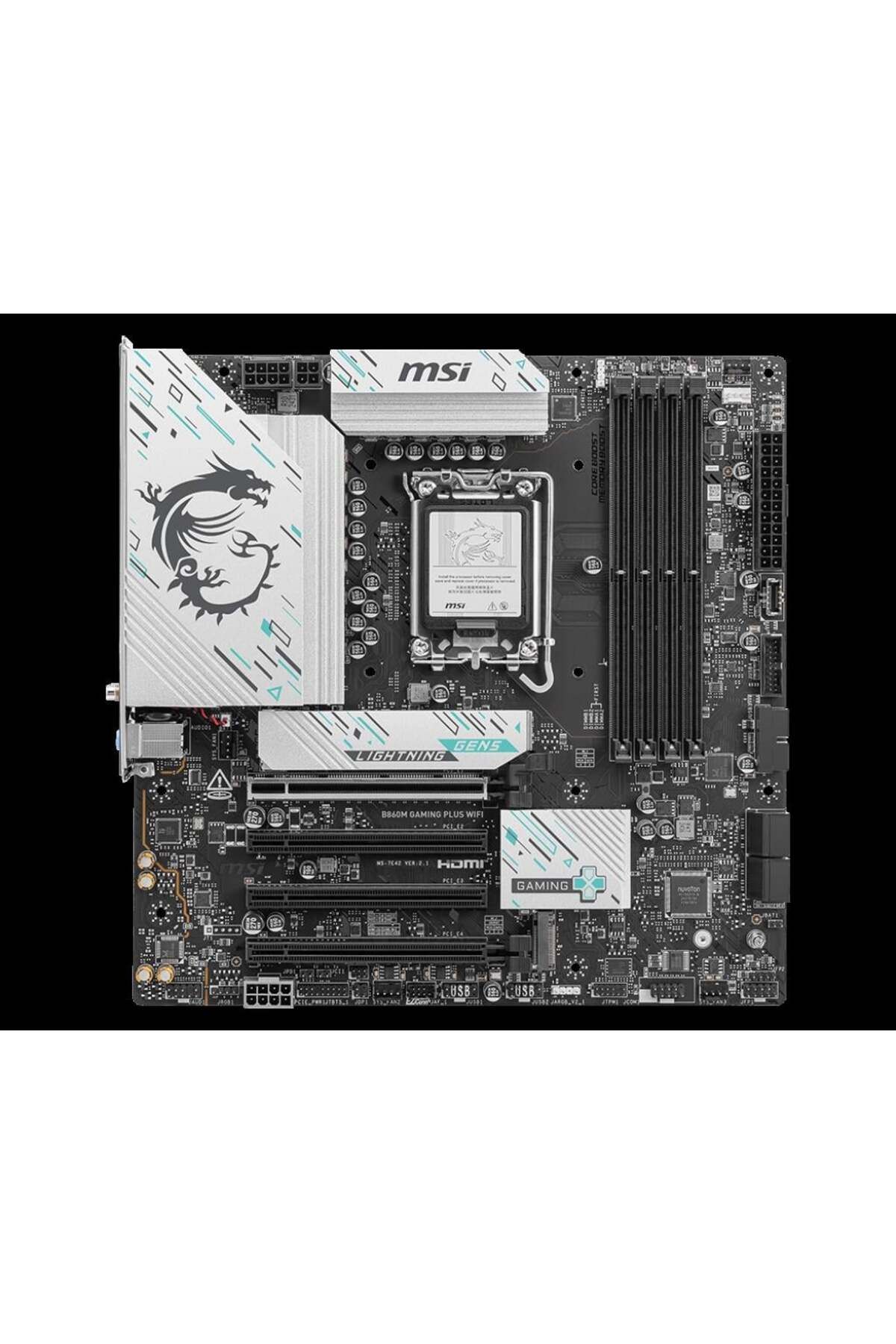 Hızlı Stok-Msi B860M Gaming Plus Wifi Socket 1851 Ddr5 8600Mhz(Oc) 3Xm.2 1X Tb4 HDMI Display 5g Lan Wifi 7 Matx 2