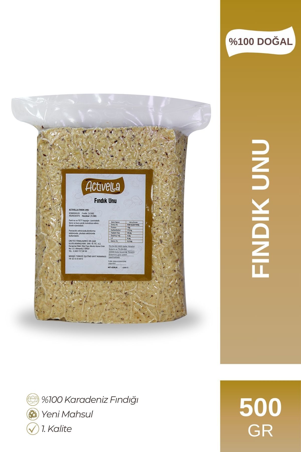Activella Fındık Unu 500gr