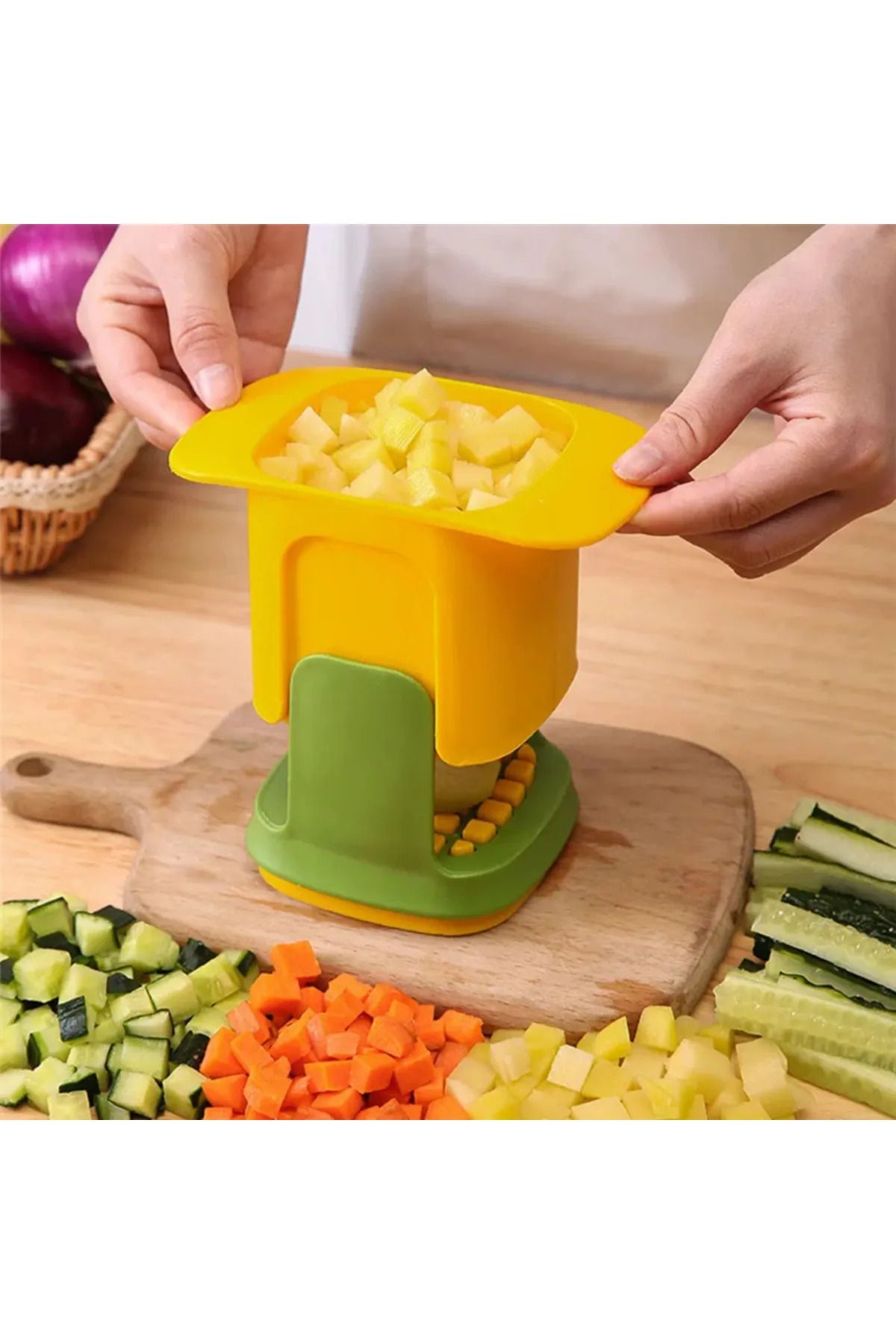 MorPort-Practical Vegetable and Fruit Chopper I Vegetable Slicer I Vegetable Chopper I Fruit Slicer 2