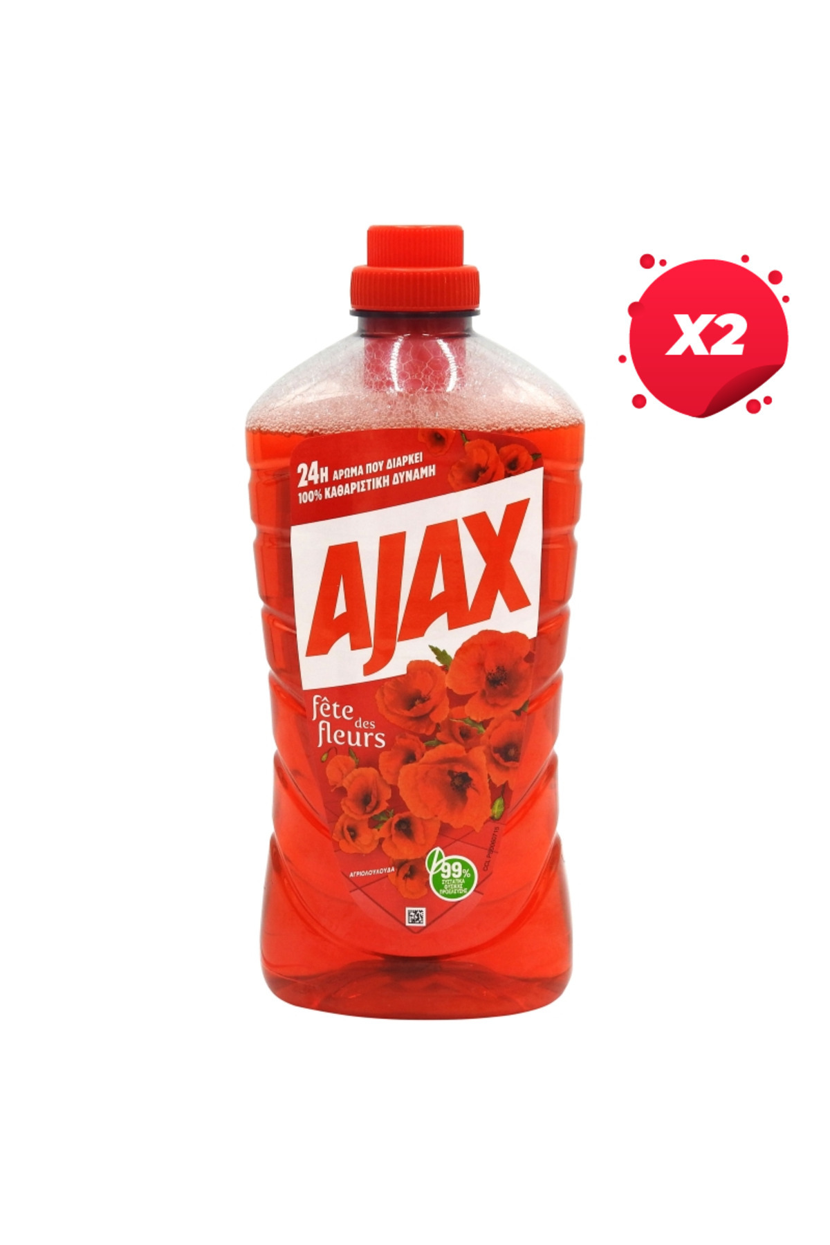 Ajax-X2 - AJAX FLOOR SOLUTION 1L RED FLOWERS 1