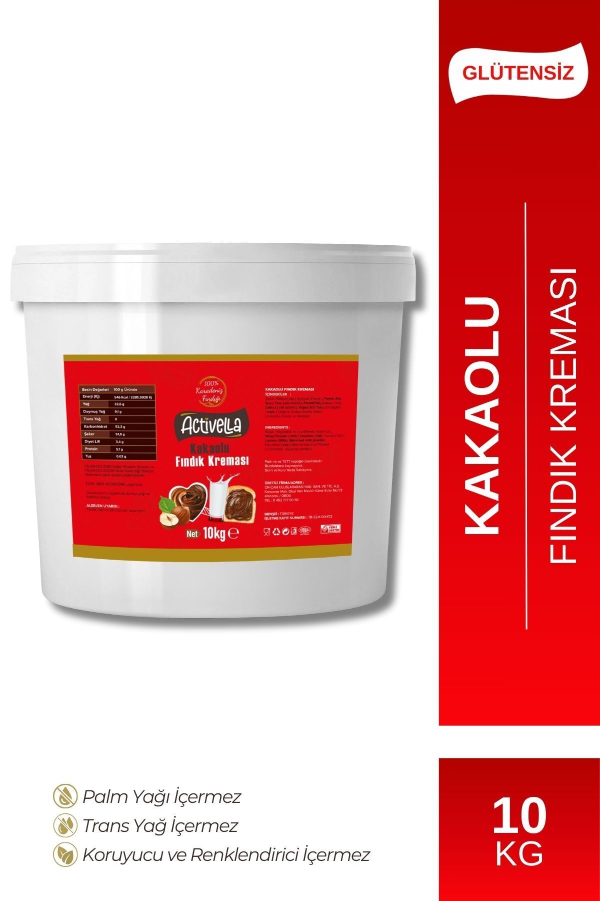 Activella Kakaolu Fındık Kreması 10kg