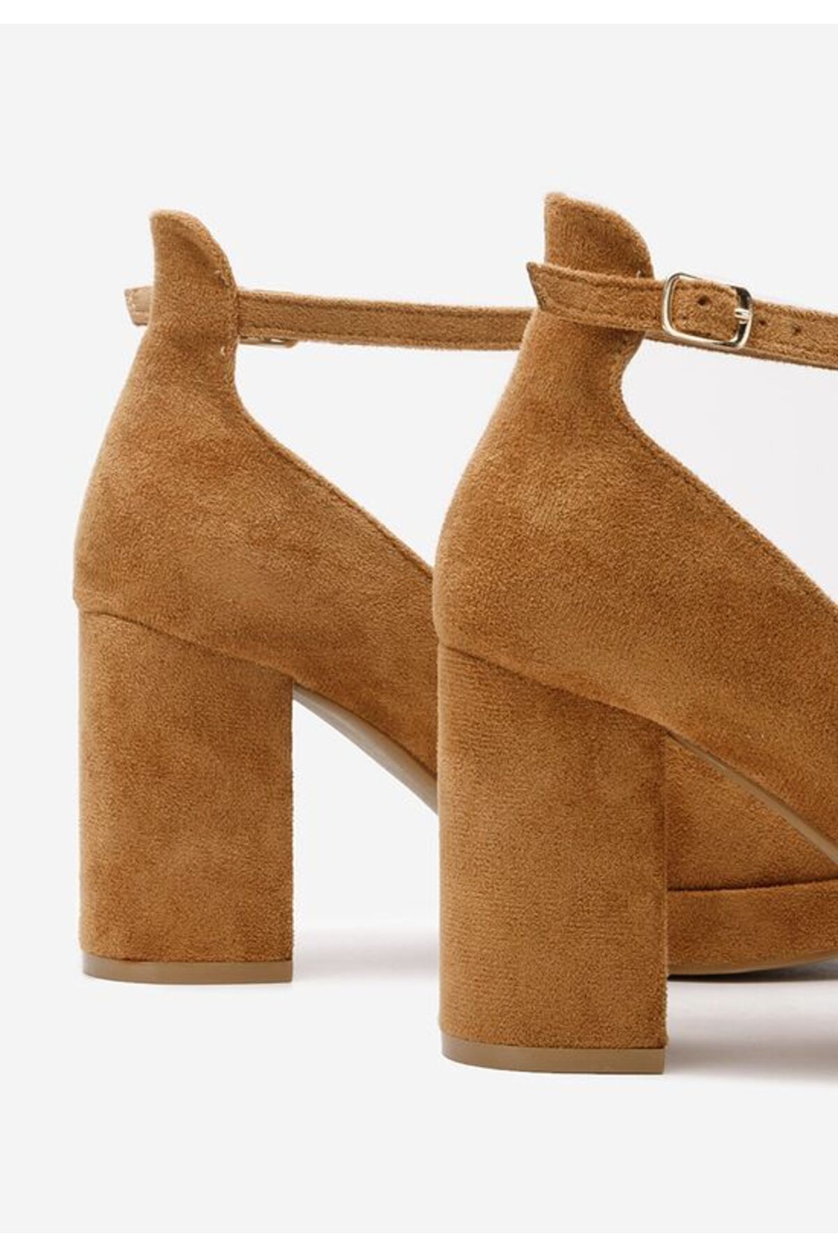B T Shoes-Isperta V2 Camel Chunky Heel Shoes 6