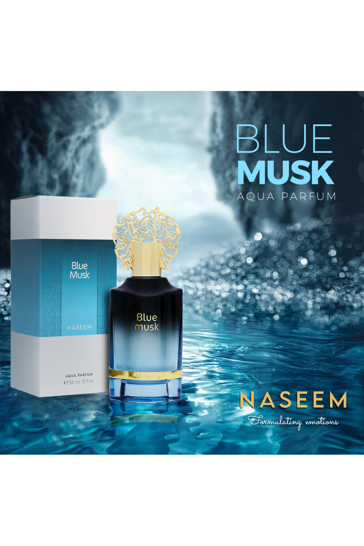 Naseem Aqua Parfum Naseem, Син мускус, Унисекс, 55 мл