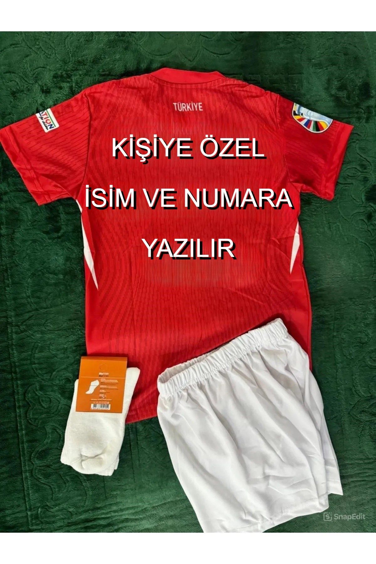 Lion Spor Türkiye Kişiye Özel İsimli Kırmızı Çocuk Forması 3'lü Set