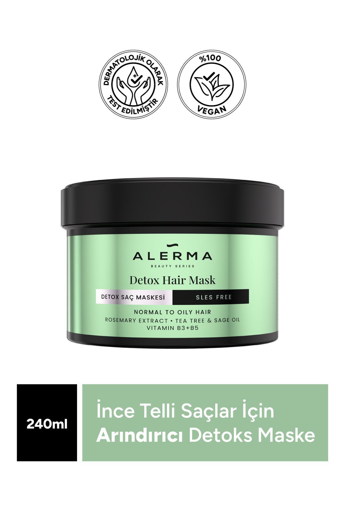Ince Telli Ve Yağlı Saçlar Için Detox Sülfatsız Saç Maskesi 240 ml — 8684420781071 — تصویر 3 از 7