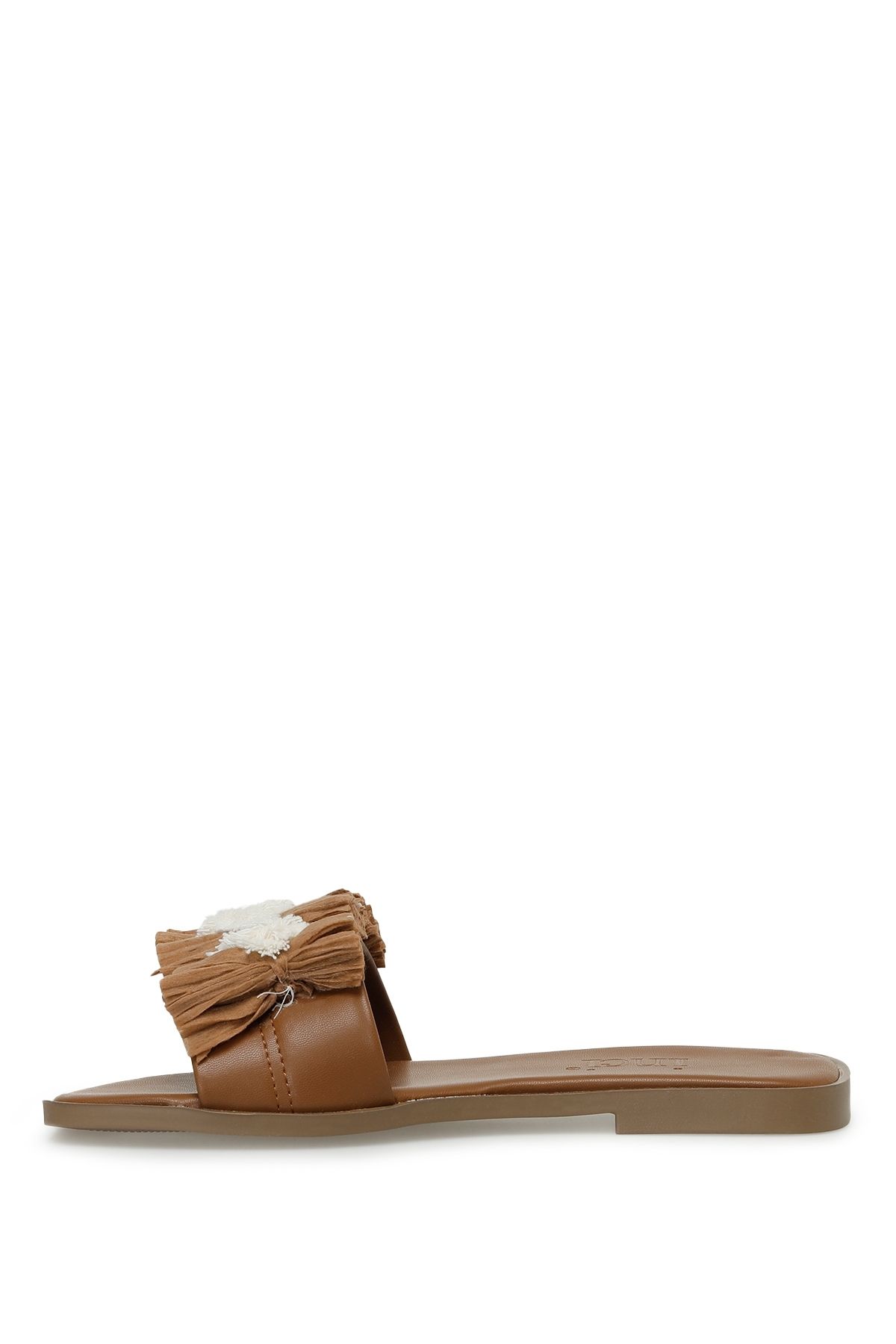 دمپایی چند رنگ زنانه Freyes 3fx Brown Slipper Flat İnci