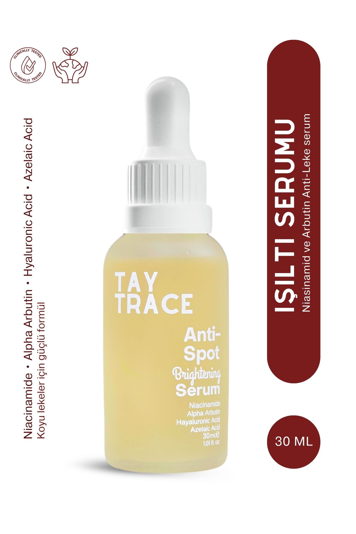 taytrace Leke Serumu Arbutin Niacinamide Serum Aydınlatıcı, Nemlendirici & Cilt Dengeleyici