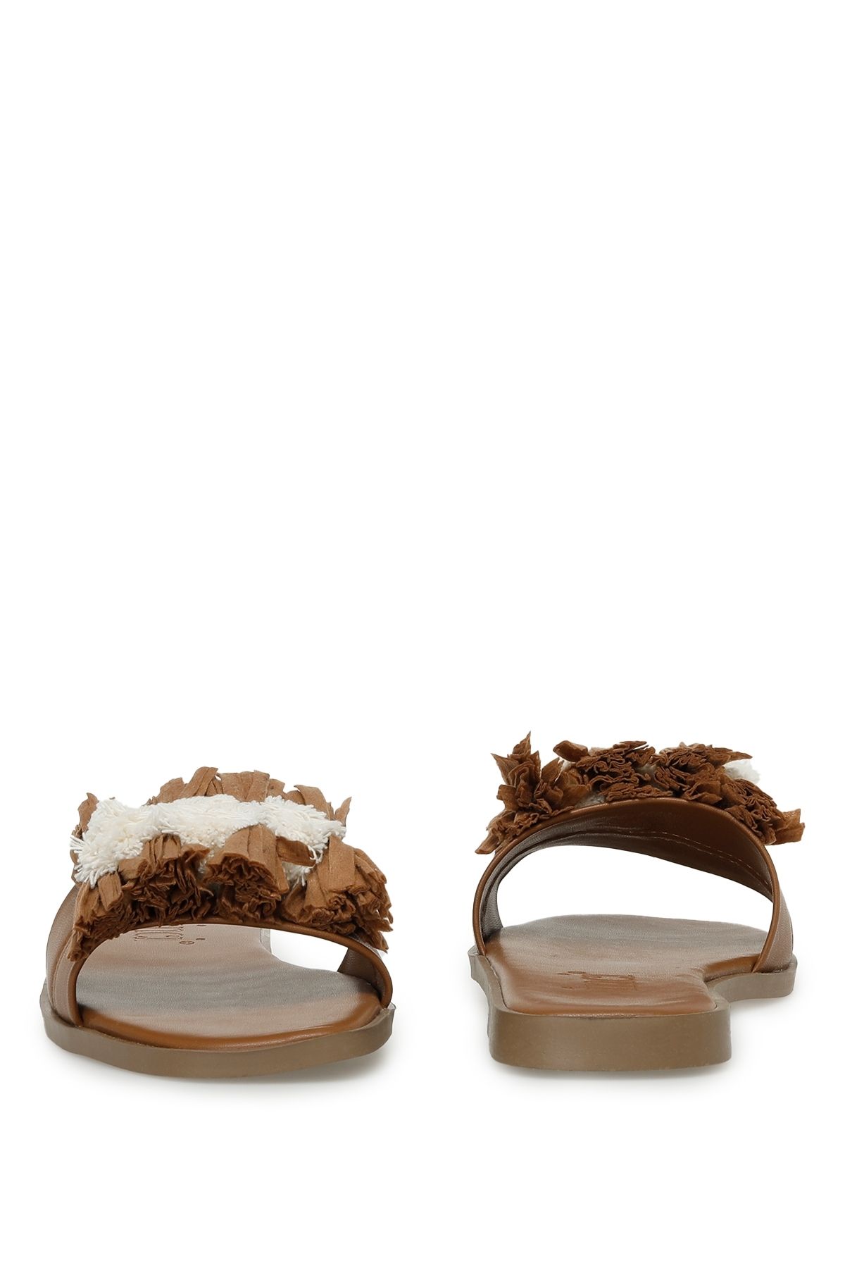 دمپایی چند رنگ زنانه Freyes 3fx Brown Slipper Flat İnci