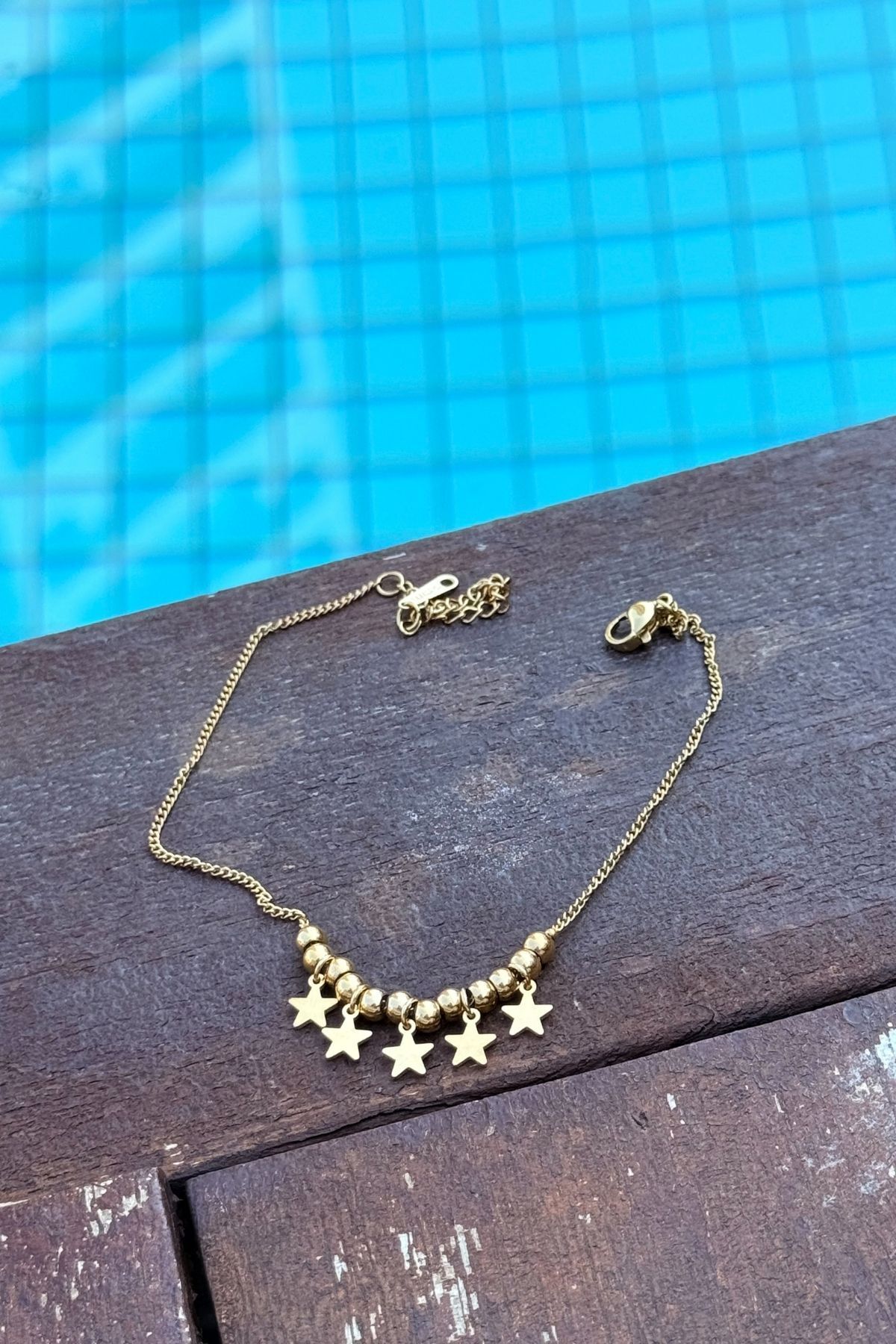 Trendy Butik Çelik Yıldız Sıralı Halhal