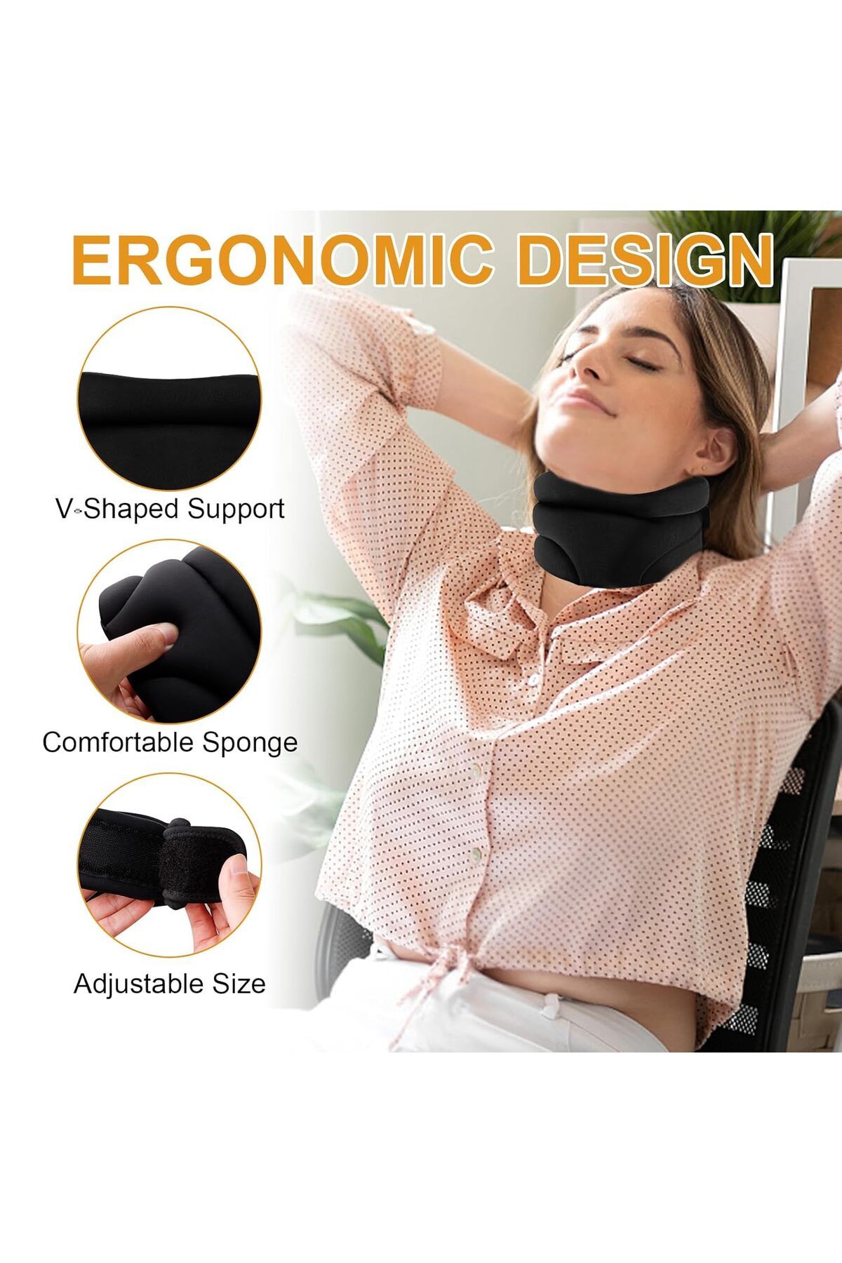 fulina-Neck Rest,Relieve Snoring, Neck Pain,Soft Foam for Sleeping, Reading,Ergonomic design 2