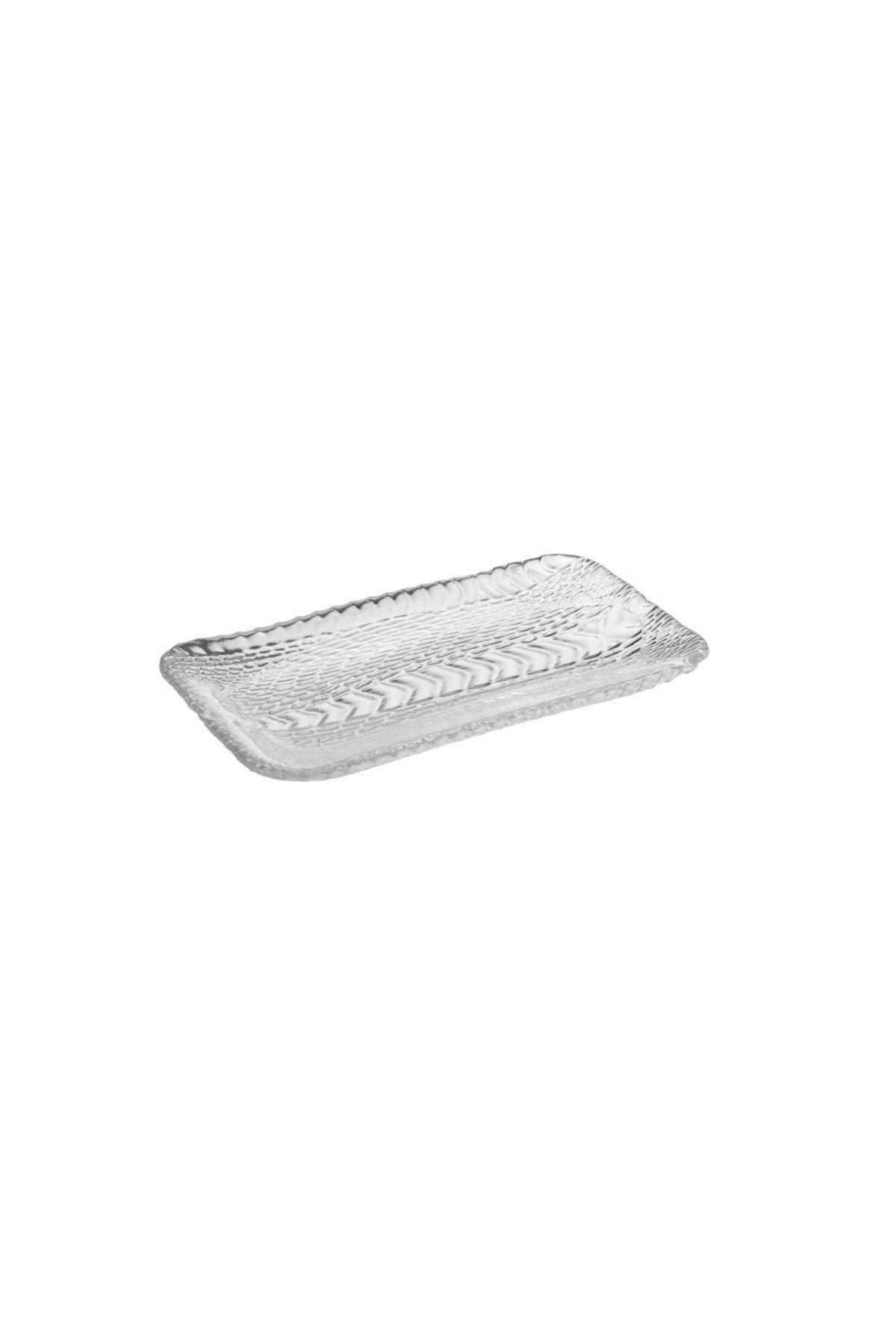 ABAREEK-Set of 6 rectangular glass serving plates, size 23*13 cm 2