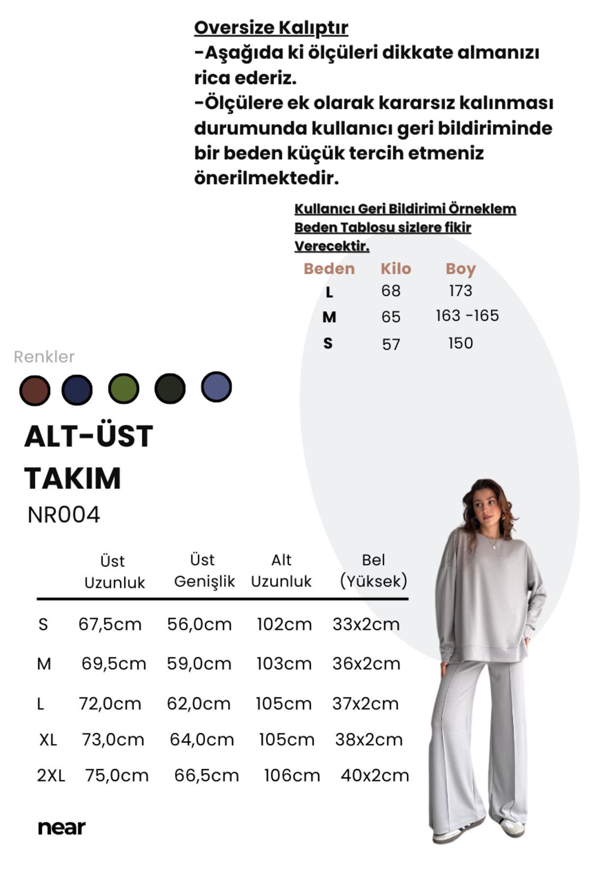 NEAR-Modern Design Modal Fabric - Suitable for Soft Oversize Sweatpants Set 6