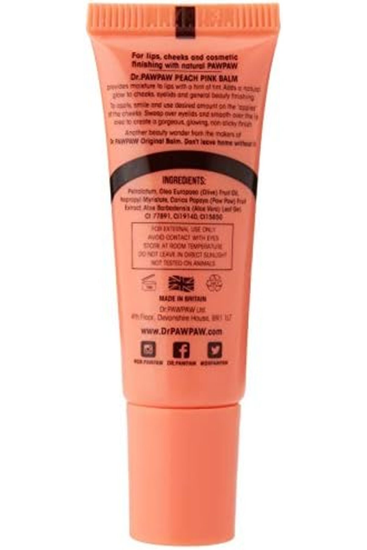 Dr. PAWPAW-TINTED PEACH PINK BALM 10 ML 5