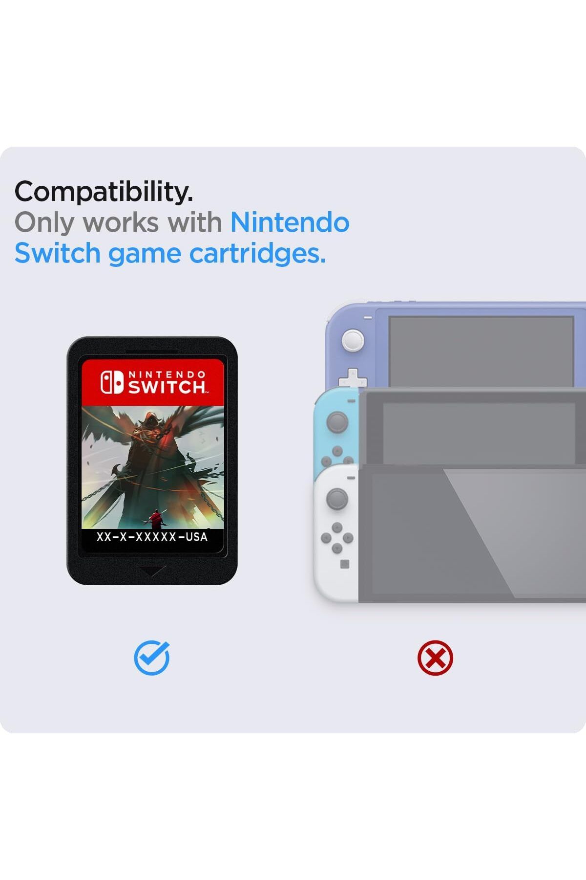 Spigen-Rugged Armor Pro Game Card case for Nintendo Switch/OLED Micro SDCards/AirTag Portable Black 2