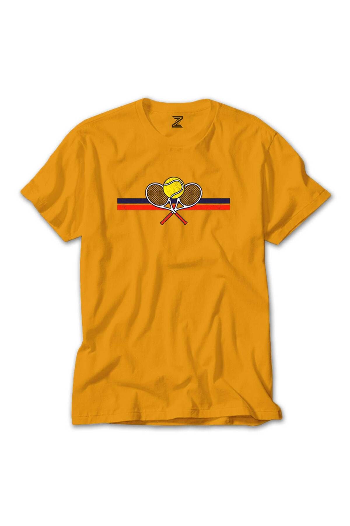WAKHA Tennis Racket Retro Sarı Tişört