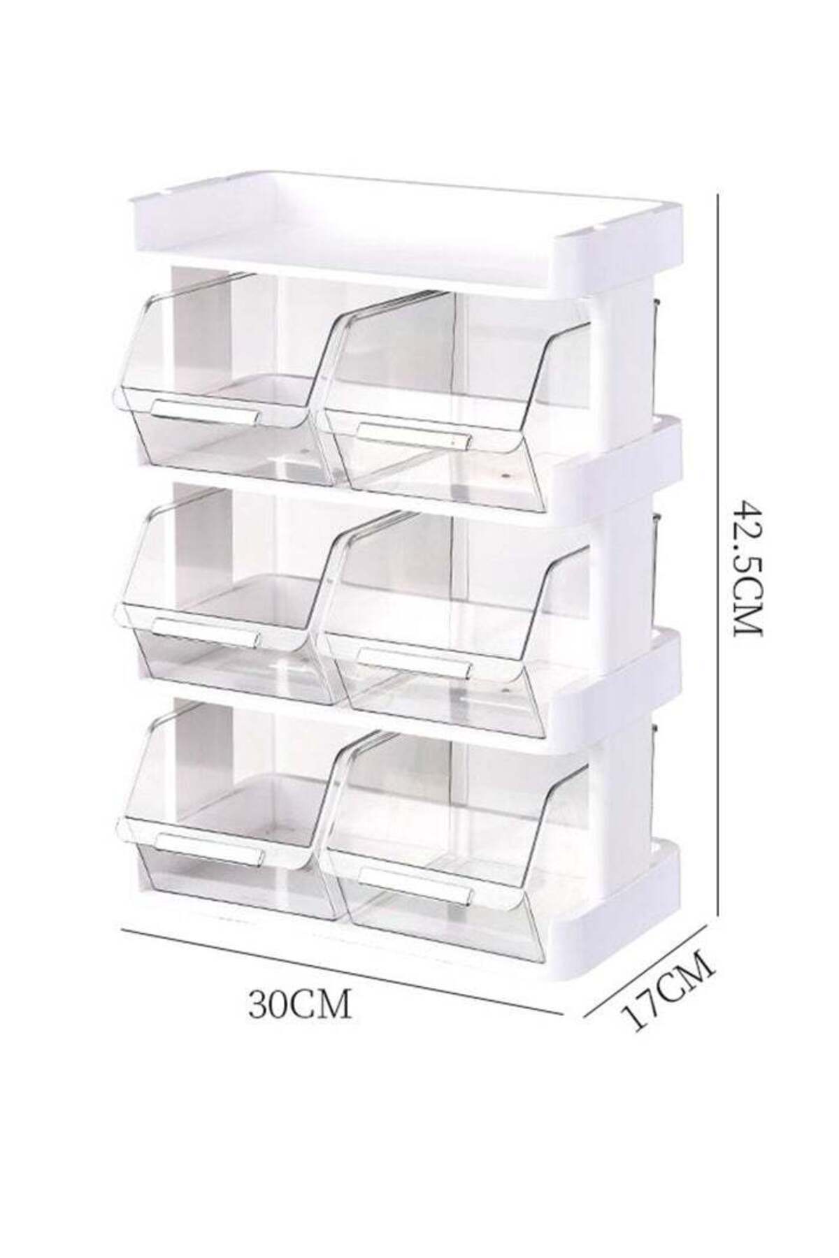 COOYA-Organiser, 4 Tiers, 30x17x42.5cm, Large Capacity, Suitable for Spice, Snacks, Coffee Cup Storage 4
