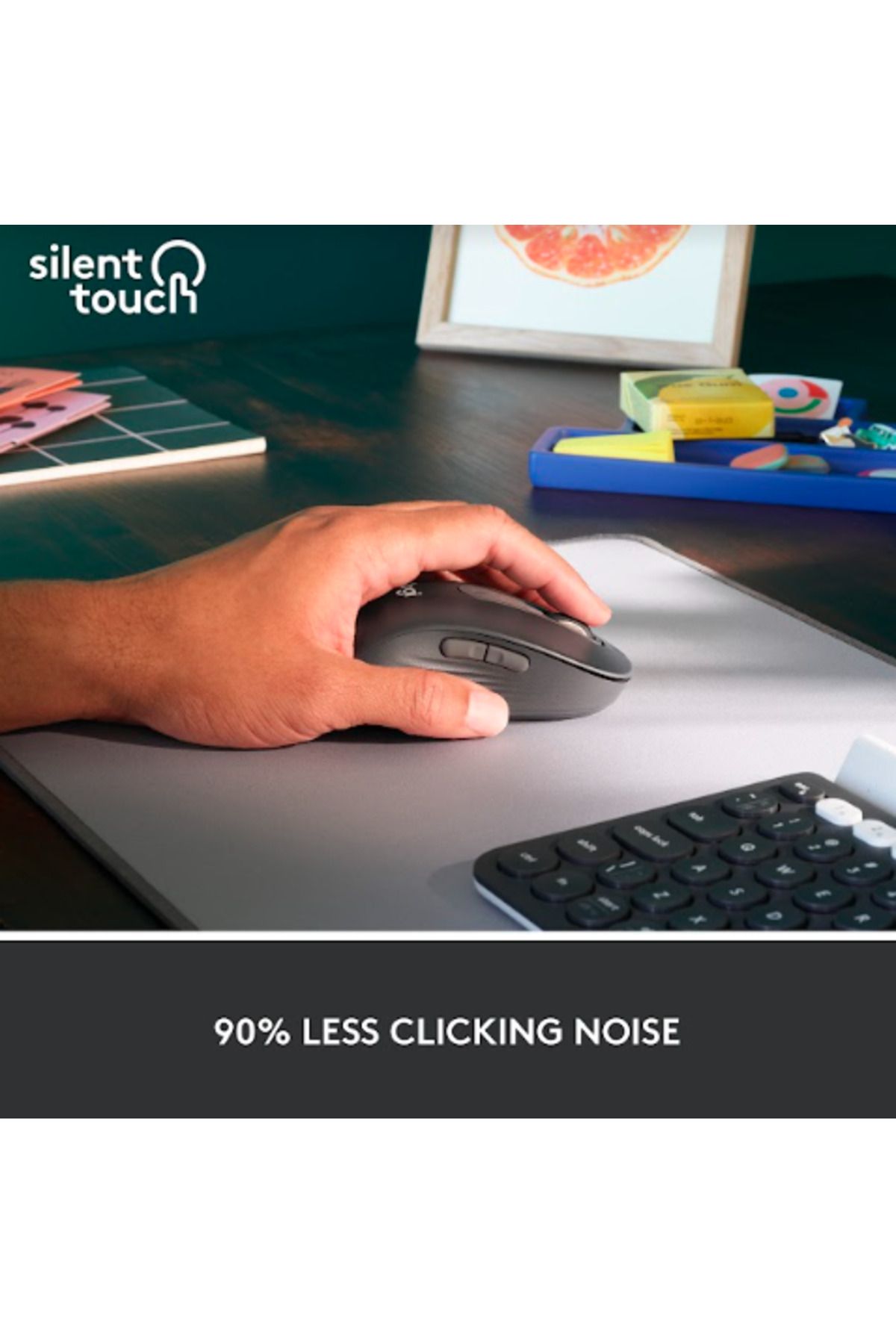 logitech-Logitech Signature M650 L Left Wireless Mouse, Bluetooth/USB, recommended for left-handed users (Gray) 10