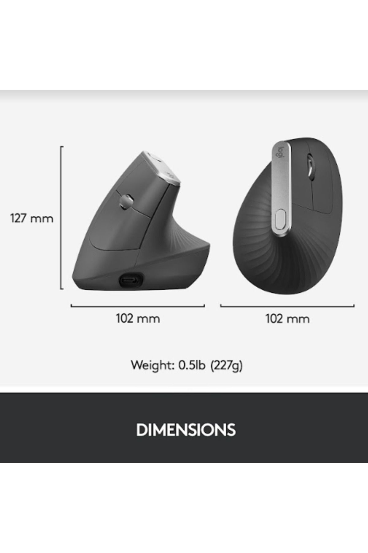 logitech-Mouse Wireless Logitech MX Vertical, 1600 DPI, USB, Ergonomic (Negru) 14