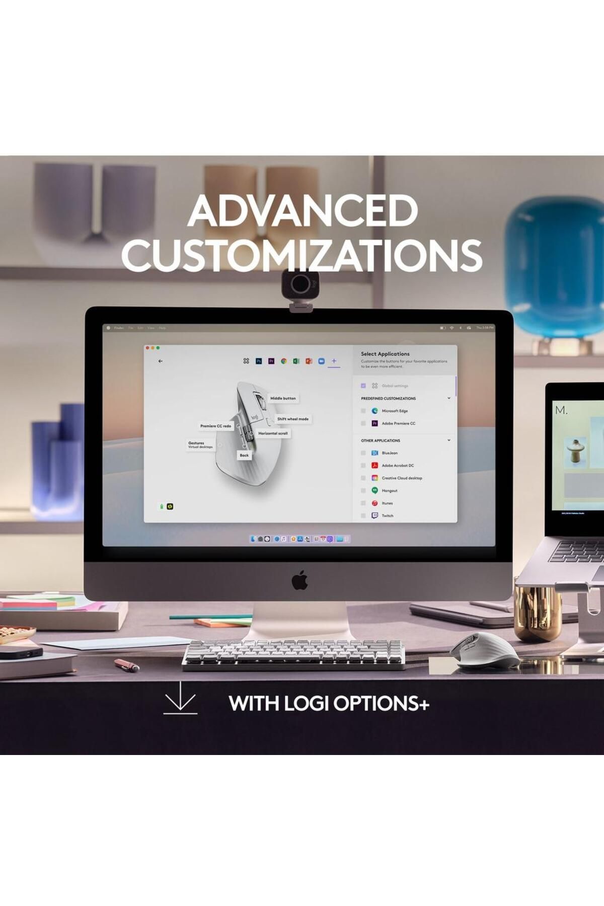 logitech-Mouse fără fir Logitech MX Master 3S pentru Mac, Bluetooth, 8000 dpi (Gri) 11