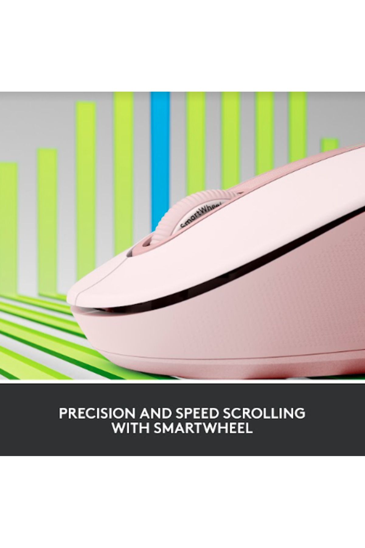 logitech-Mouse Wireless Logitech Signature M650 L Left, Bluetooth/USB, recomandat pentru mana stanga (Roz) 6