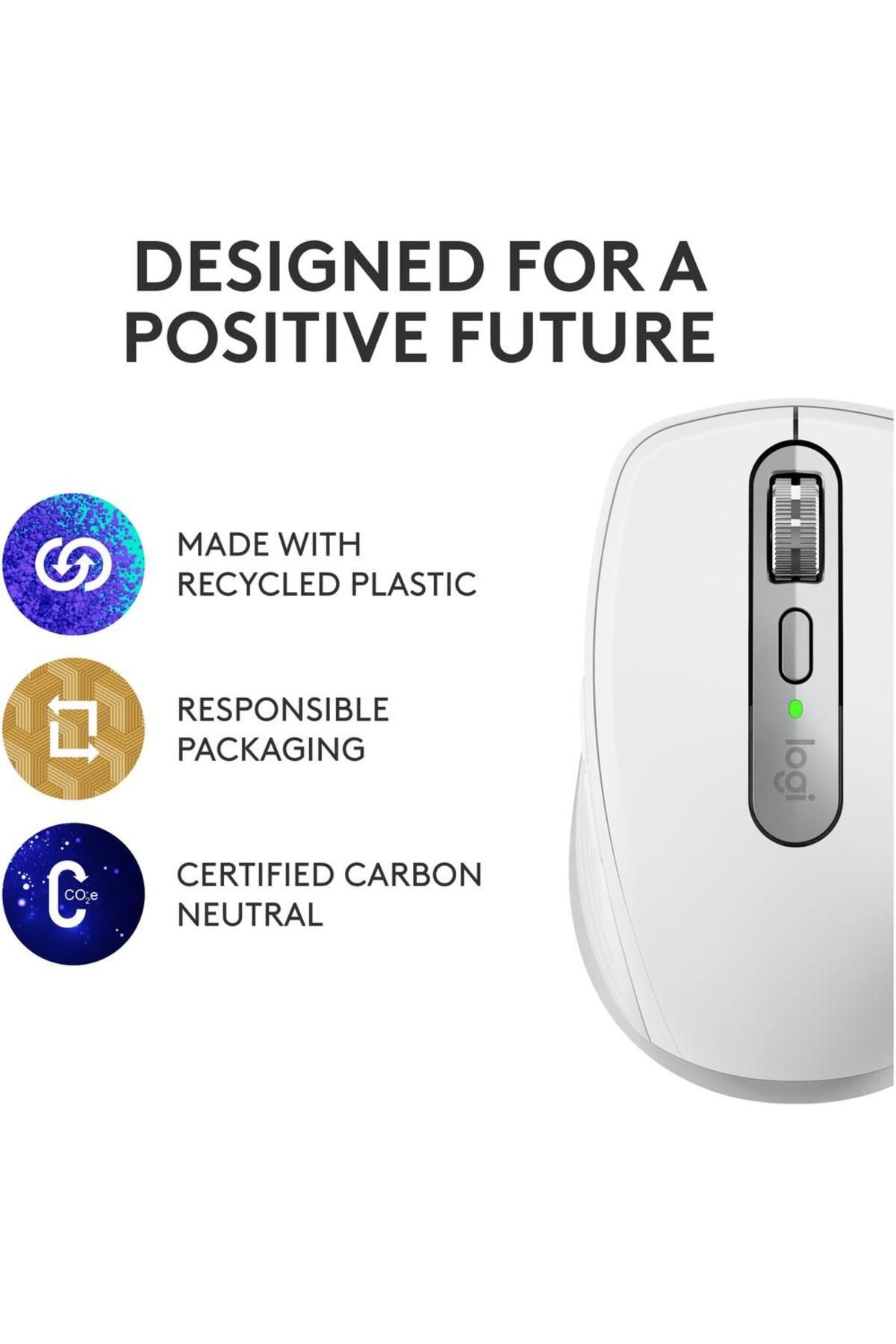 logitech-Mouse Wireless Logitech MX Anywhere 3S, 2.4GHz&Bluetooth, Silent, Scroll MagSpeed, Multidevice 5