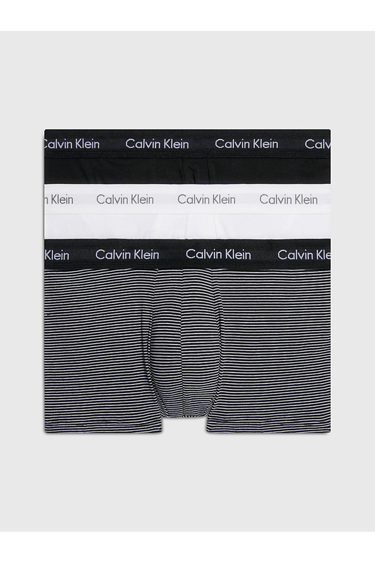 کلوین کلاین شورت بوکسور مردانه راه راه مشکی کمر کوتاه