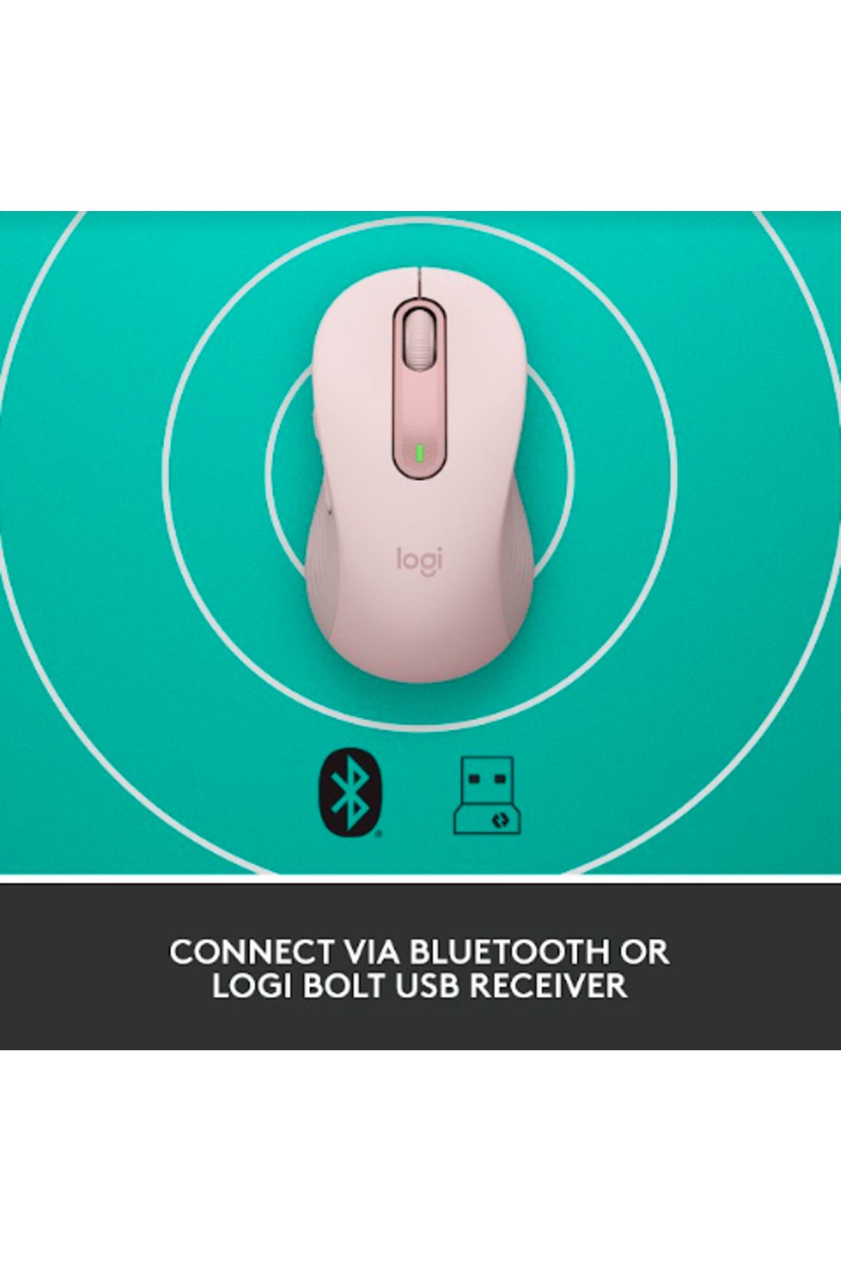 logitech-Mouse Wireless Logitech Signature M650 L Left, Bluetooth/USB, recomandat pentru mana stanga (Roz) 12