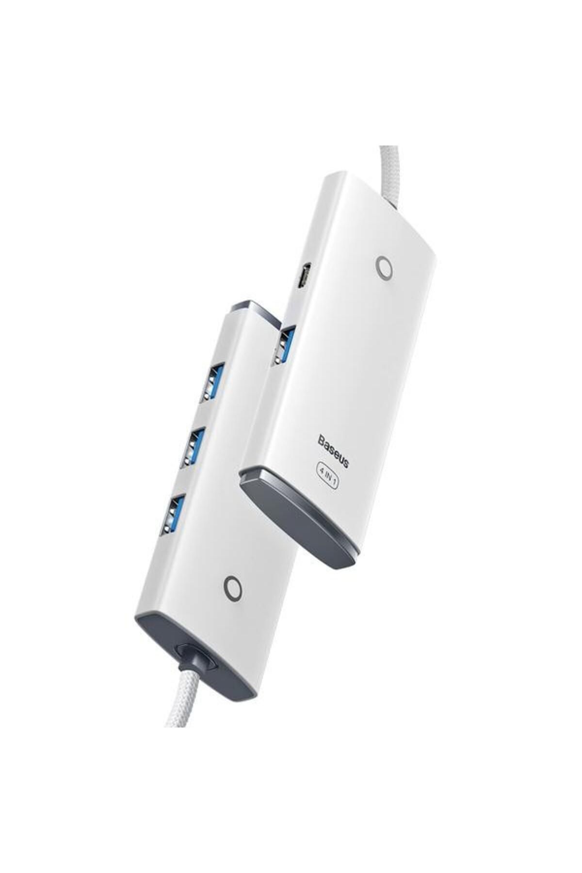 Baseus-Hub USB Baseus Lite WKQX030002, 4 porturi USB 3.2, 0.25m (Alb) 6