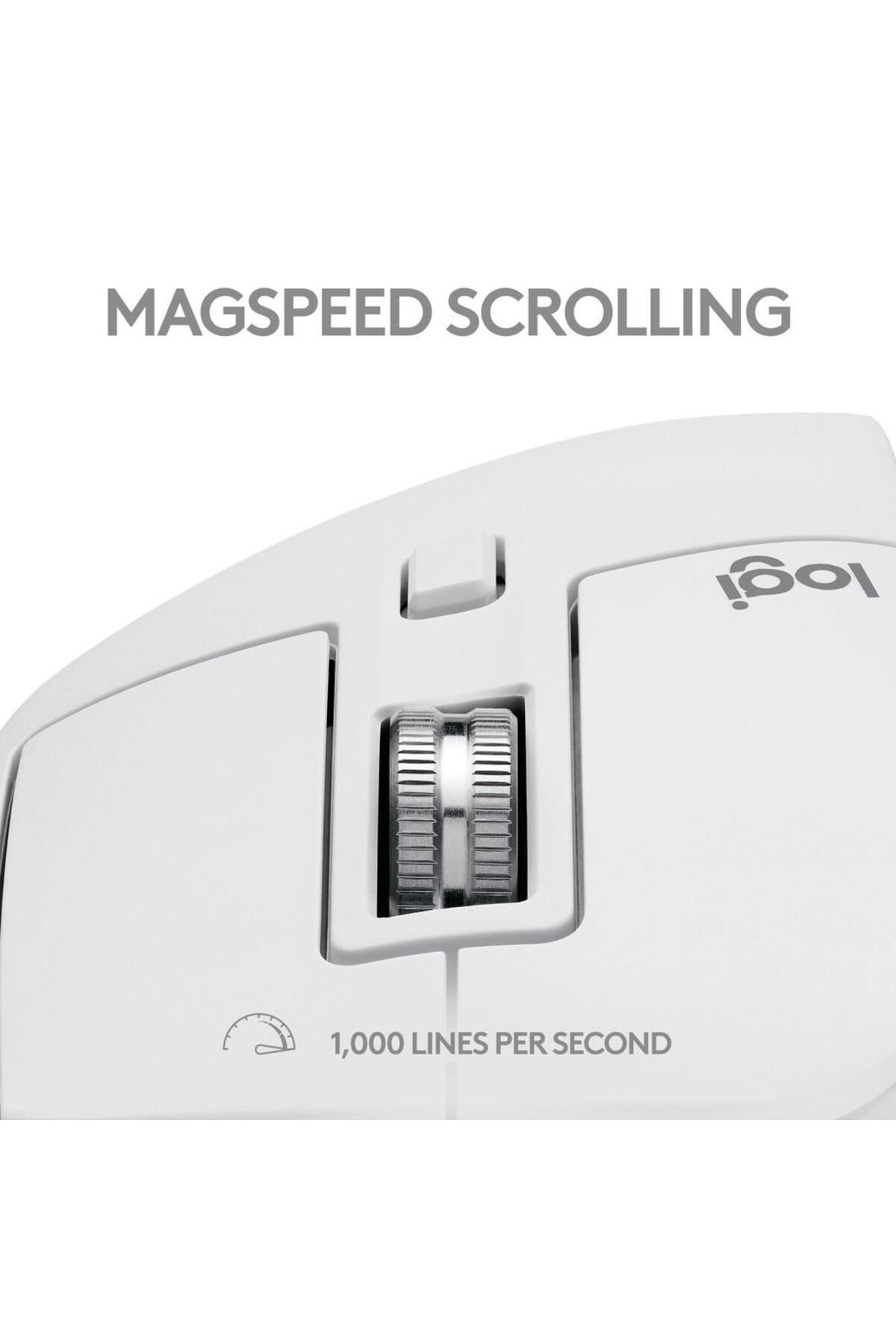 logitech-Mouse fără fir Logitech MX Master 3S pentru Mac, Bluetooth, 8000 dpi (Gri) 9