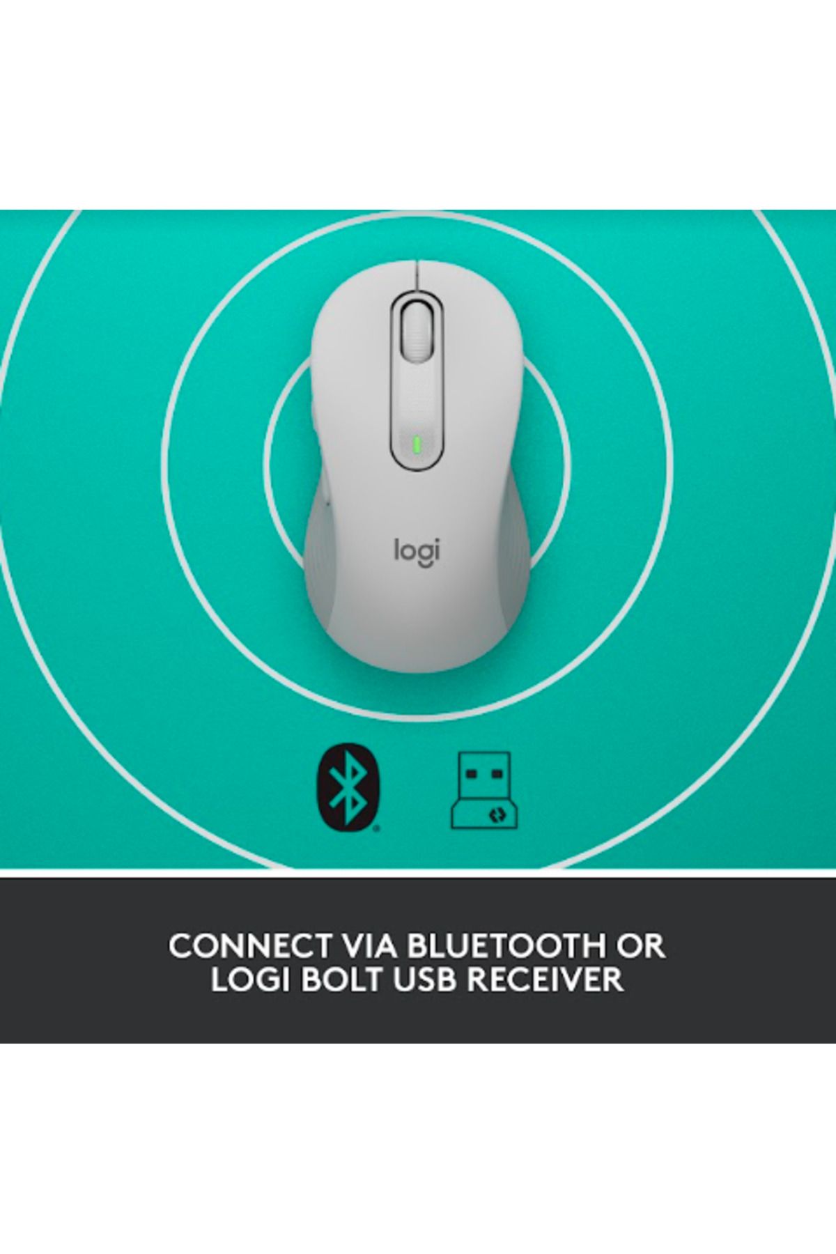 logitech-Mouse Wireless Logitech Signature M650 L, Bluetooth/USB (Alb) 8