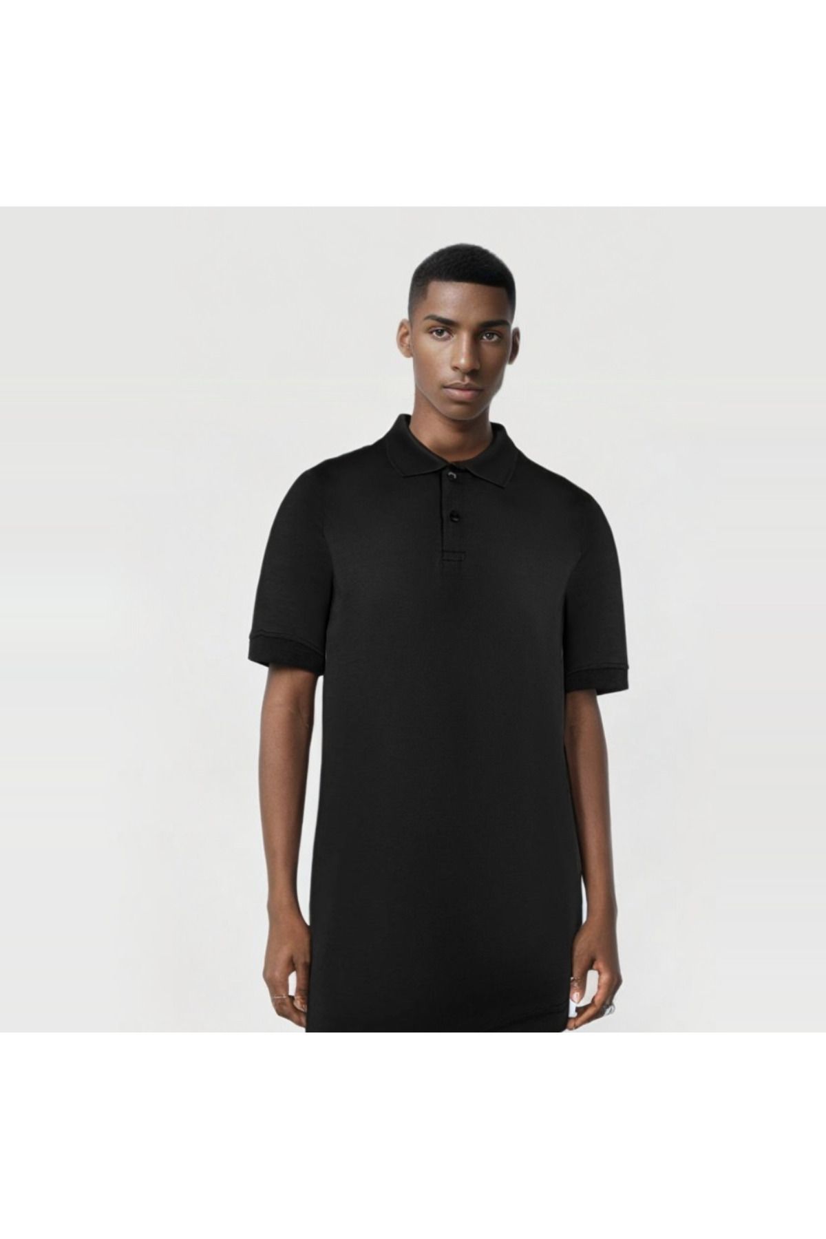 Baymen %100 Pamuk Yüksek Kalite Siyah Polo Yaka Tshirt