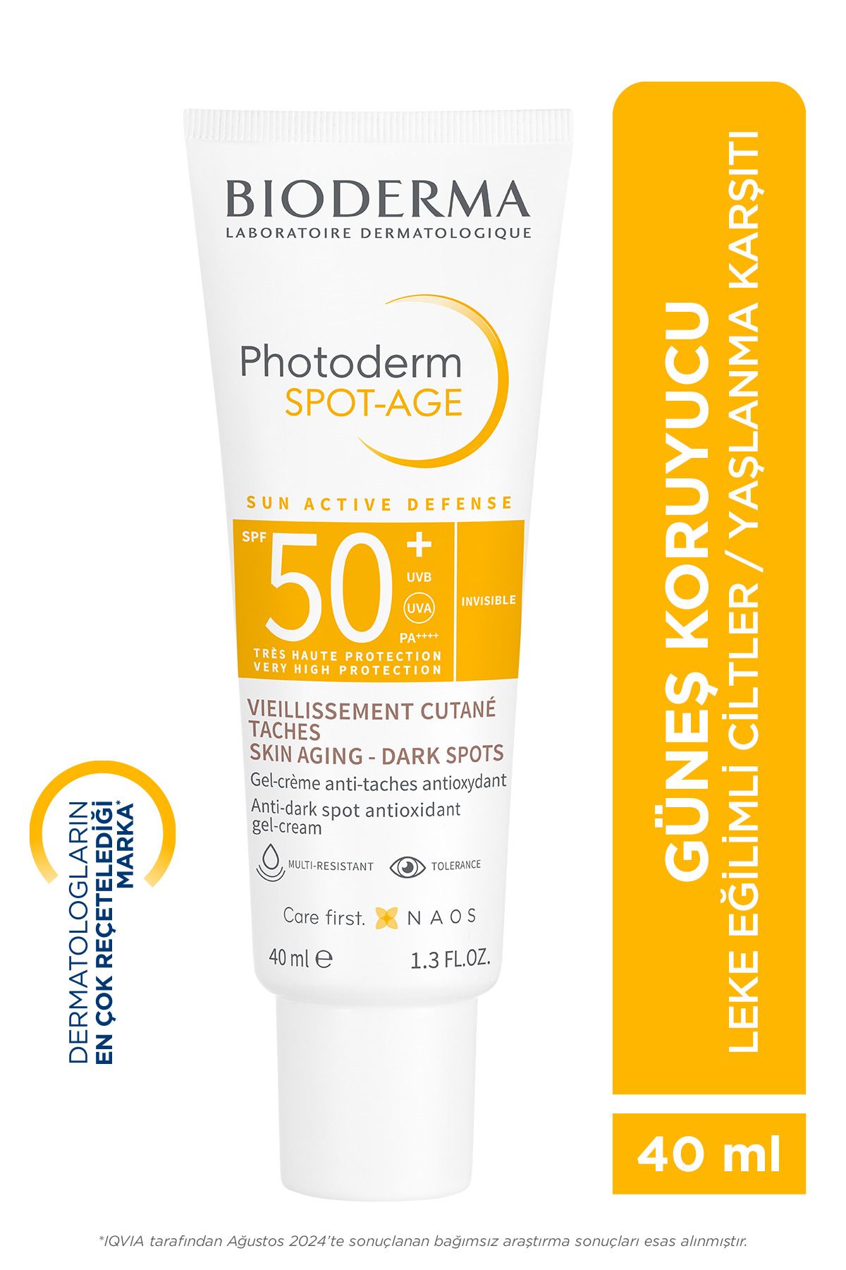 Bioderma Photoderm Spot Age SPF50+ Leke, Yaşlanma ve Kırışıklık Karşıtı Yüksek Korumalı Güneş Kremi 40 ml