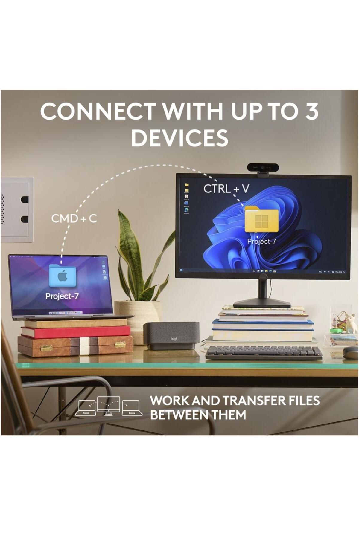 logitech-Mouse Wireless Logitech MX Anywhere 3S, 2.4GHz&Bluetooth, Silent, Scroll MagSpeed, Multidevice 4