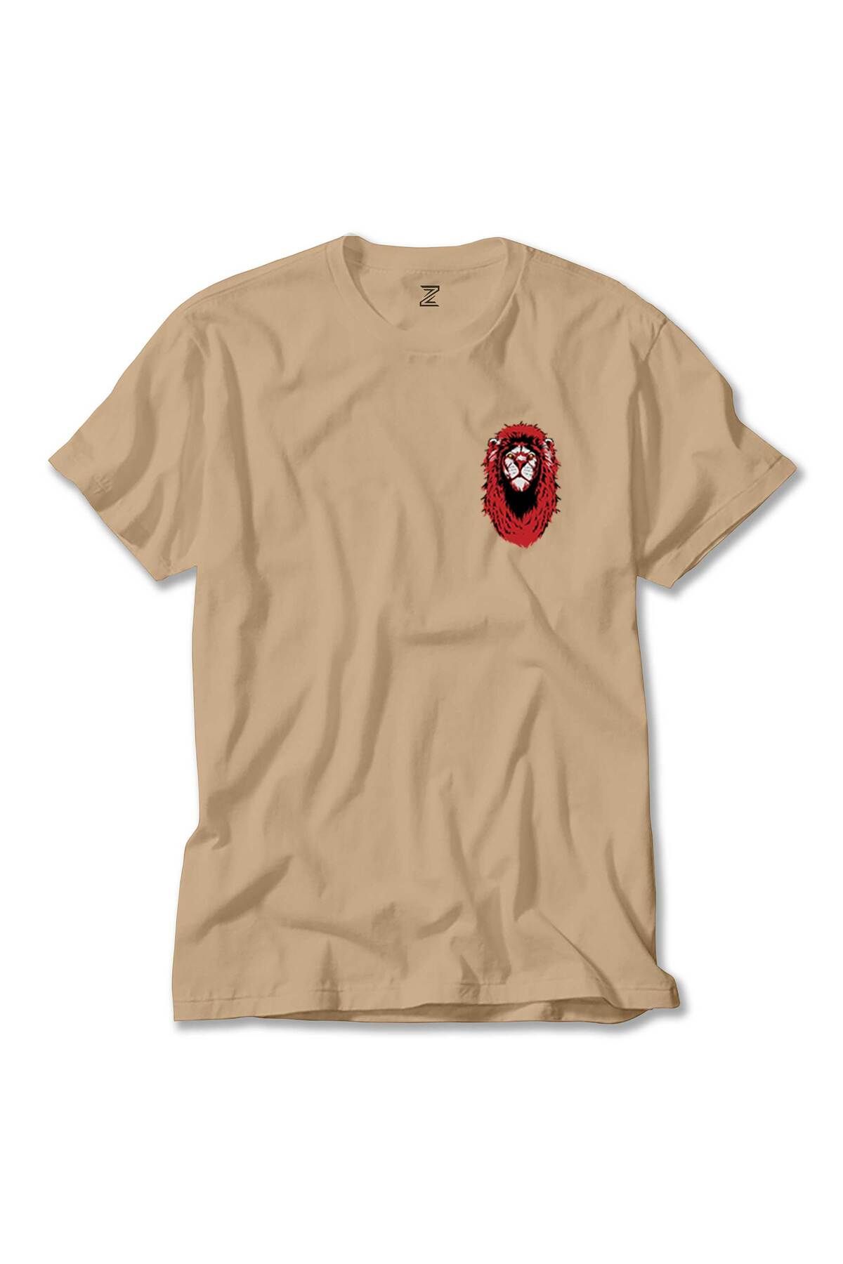 WAKHA Red Lion Cartoon Krem Tişört