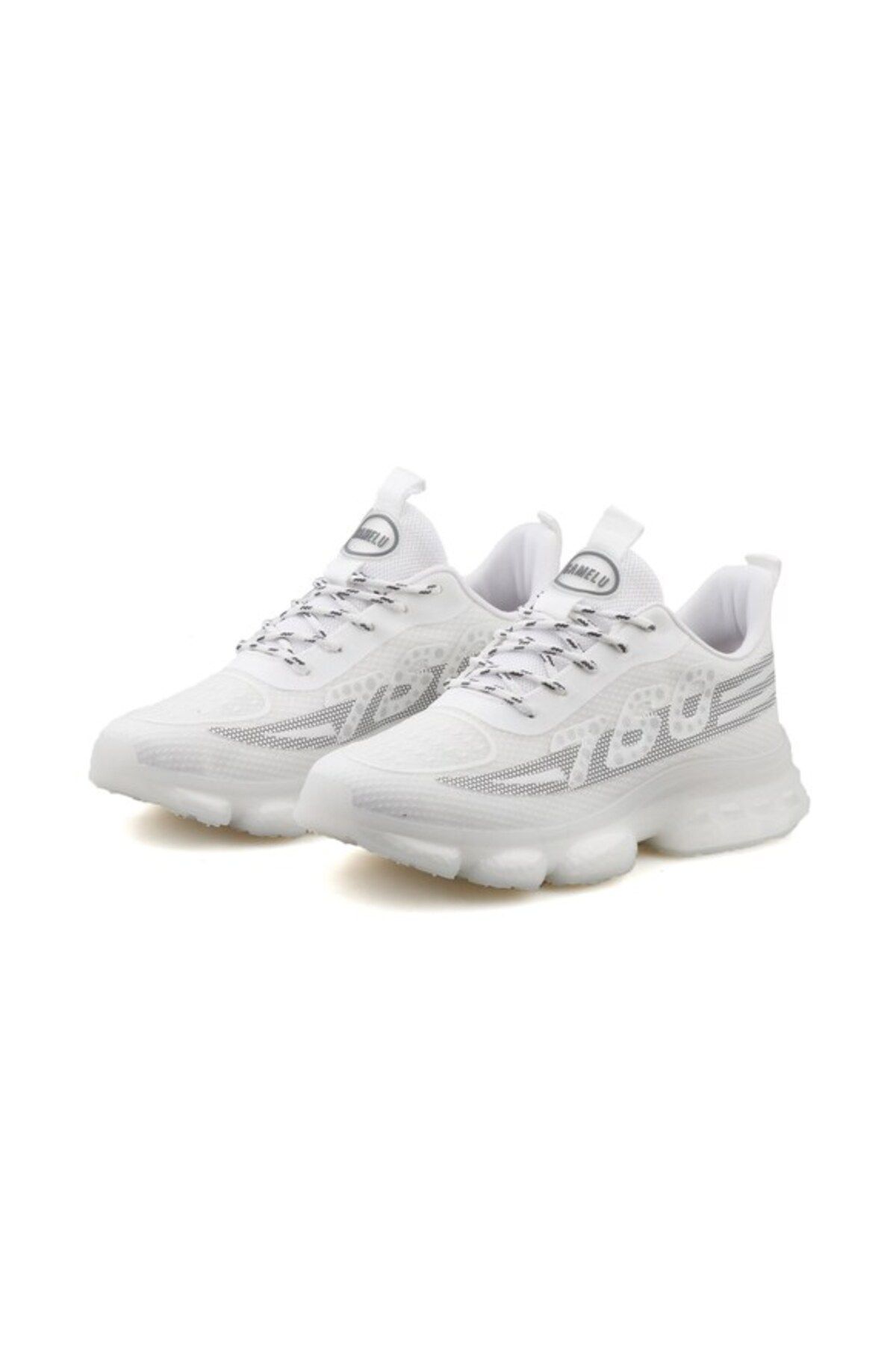 GAMELU-23ym Reverse Lace-Up Air Talpă Ușoară Memory Talpă Pantofi sport pentru bărbați, alb 1