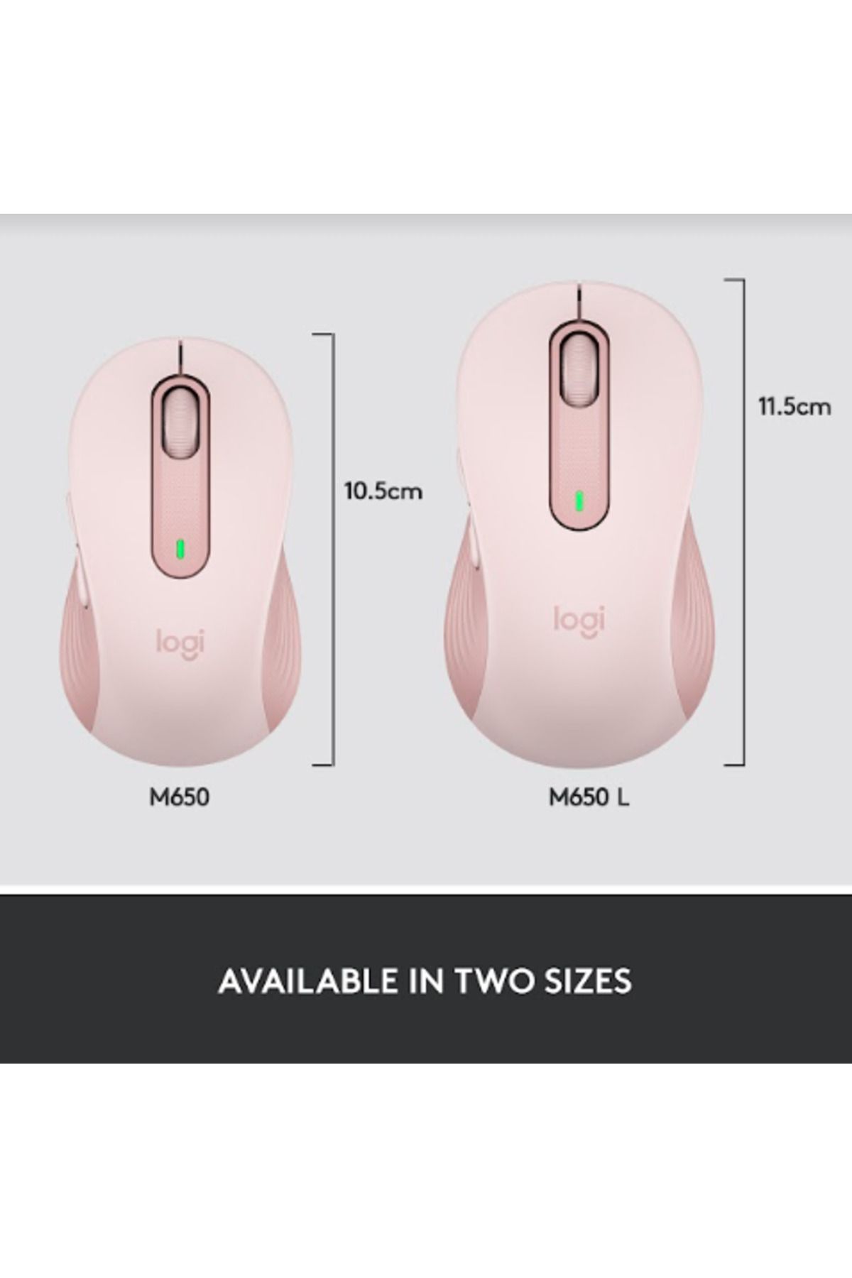 logitech-Mouse Wireless Logitech Signature M650 L Left, Bluetooth/USB, recomandat pentru mana stanga (Roz) 11