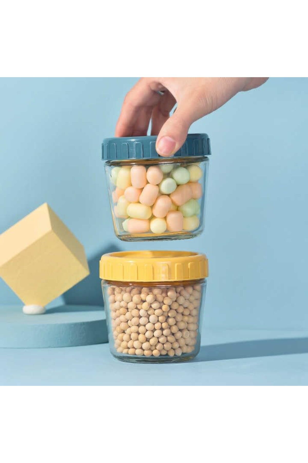 COOYA-6 Pack Condiment Containers with Lids,100ml for Lunch Box,BPA Free Condiment Cups,7.4x5.7x6.3cm 4
