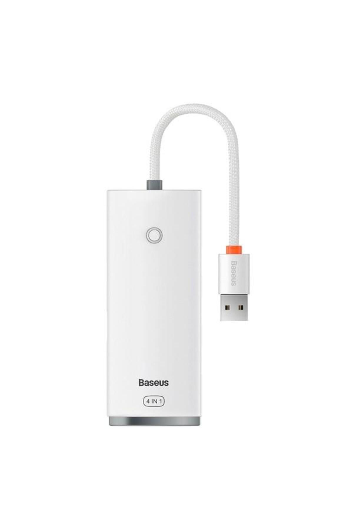 Baseus-Hub USB Baseus Lite WKQX030002, 4 porturi USB 3.2, 0.25m (Alb) 1
