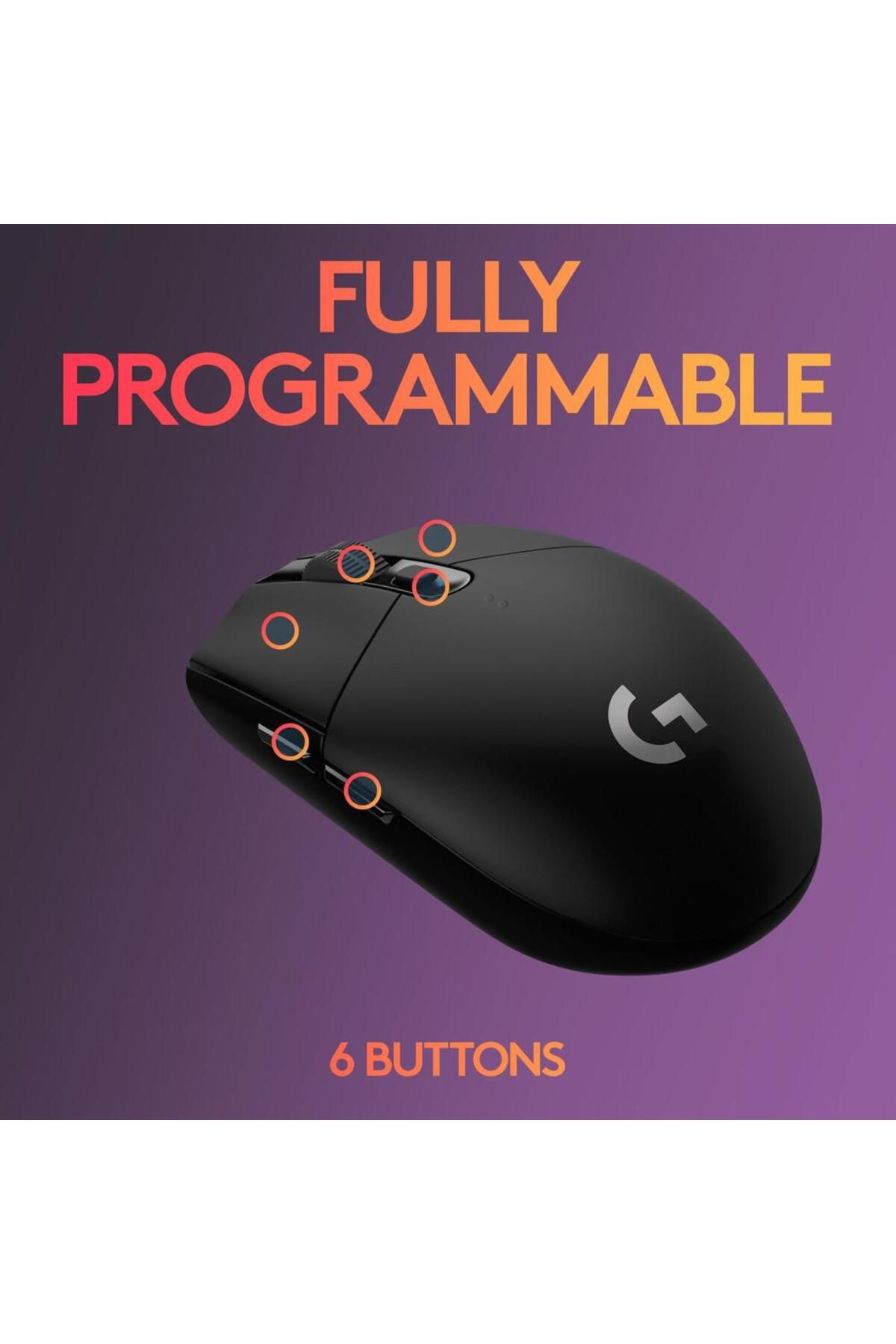 logitech-Mouse pentru jocuri fără fir Logitech G305 Lightspeed, 12K DPI, USB (Negru) 12