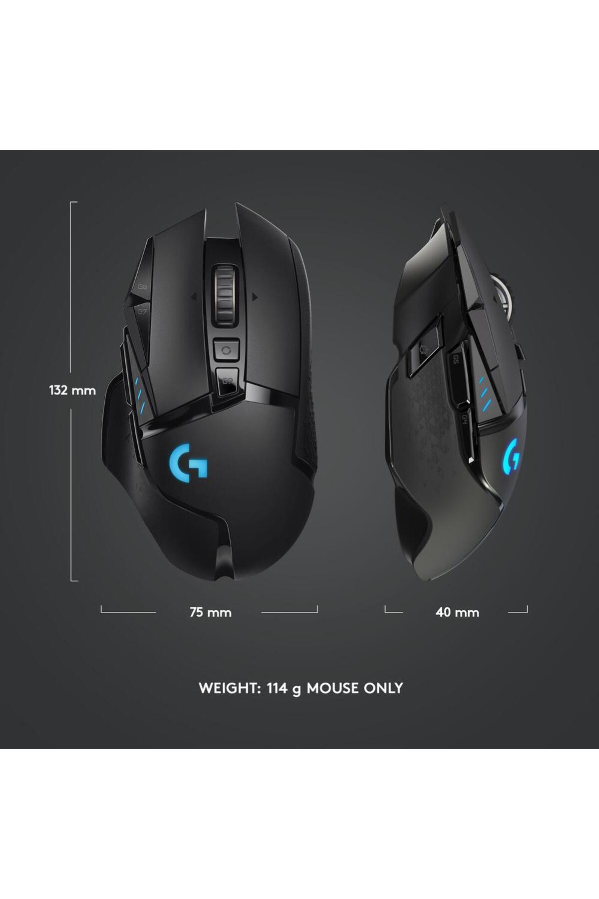 logitech-Mouse Gaming Wireless Logitech G502 LightSpeed Hero, 16000 DPI (Negru) 12