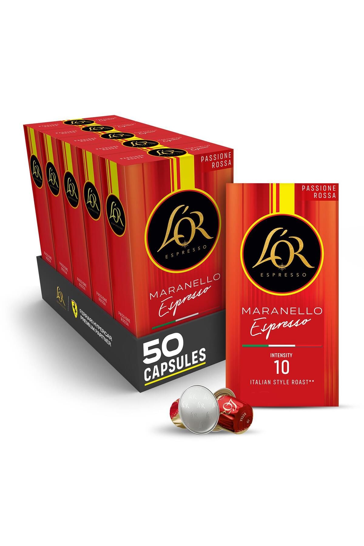 L'OR Maranello Espresso Nespresso Uyumlu Alüminyum Kapsül Kahve 50 Kapsül