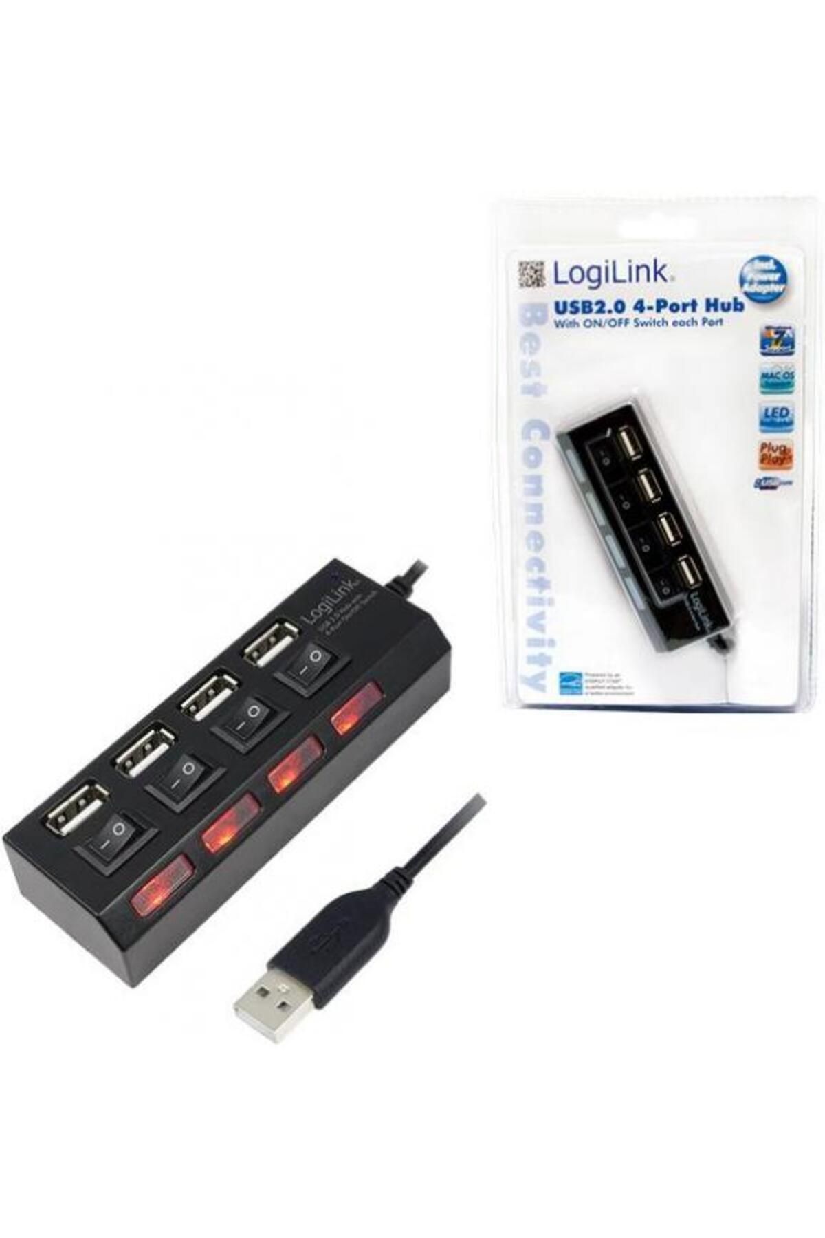 LogiLink-Hub USB LogiLink UA0128, 4xUSB 2.0, switch ON/OFF 2