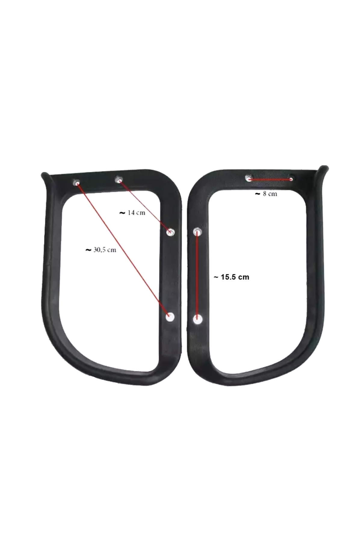 Depox-Set doua brate, manere, scaun director, clasic, negru 2