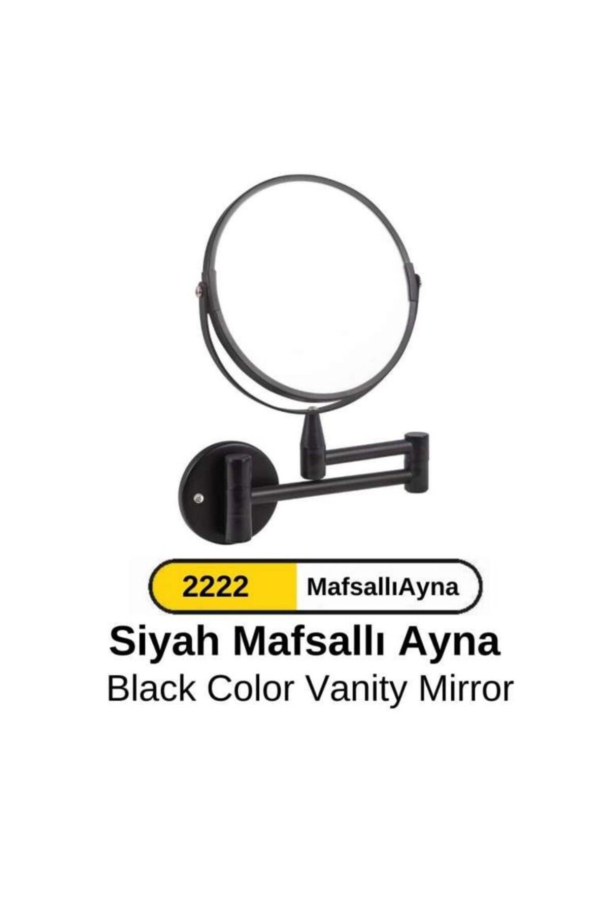 Arı Metal MAKYAJ AYNASI MAFSALLI SİYAH