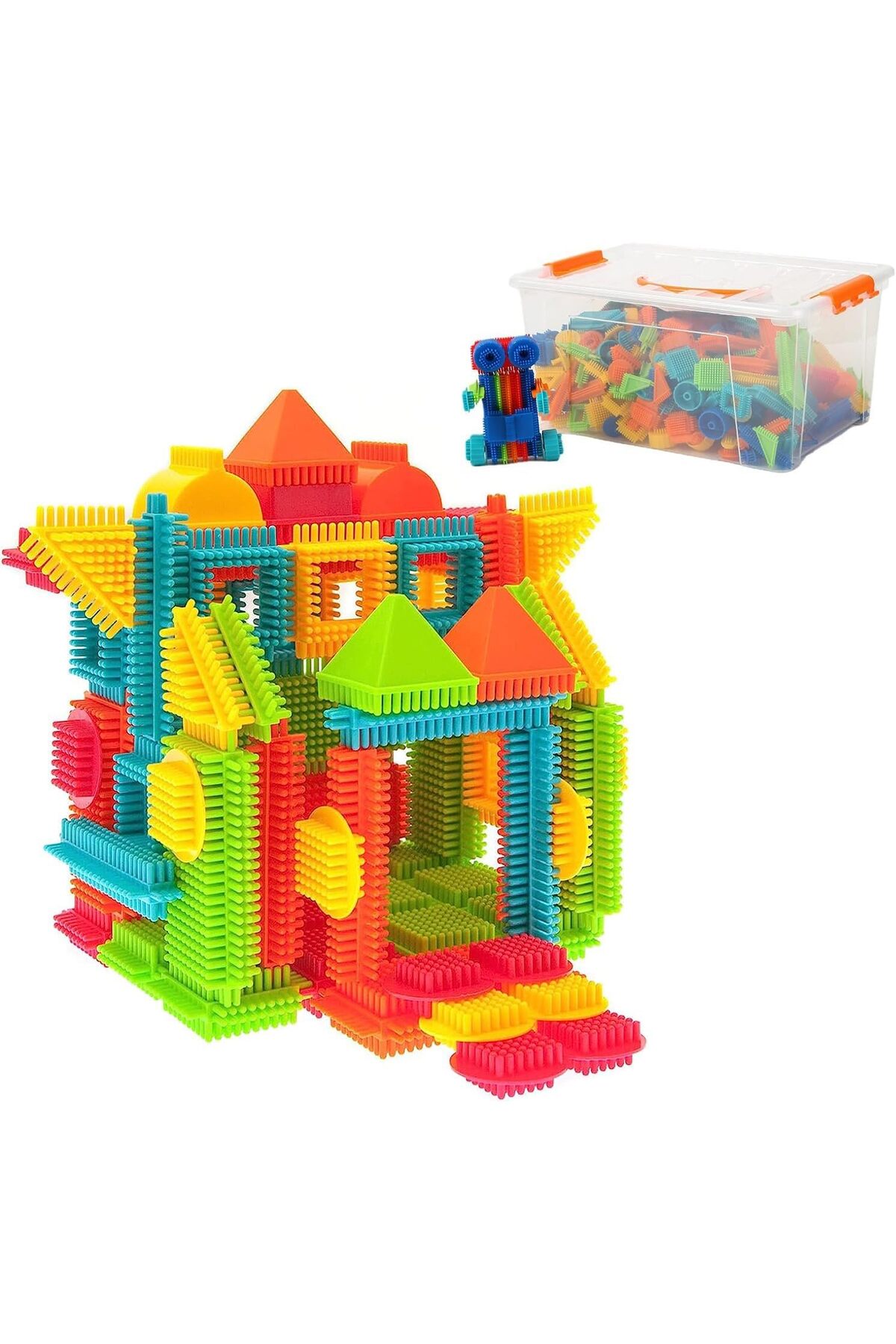 ست اسباب‌بازی بلوک‌های ساختمانی سه‌بعدی به شکل برس، اسباب‌بازی آموزشی قابل‌چیدمان برای پیش‌دبستانی‌ها، هدیه برای کودکان