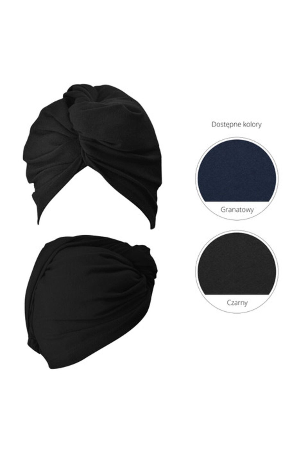 ANWEN Turban Warp It Up Black - Turban Negru Unisex - One Size