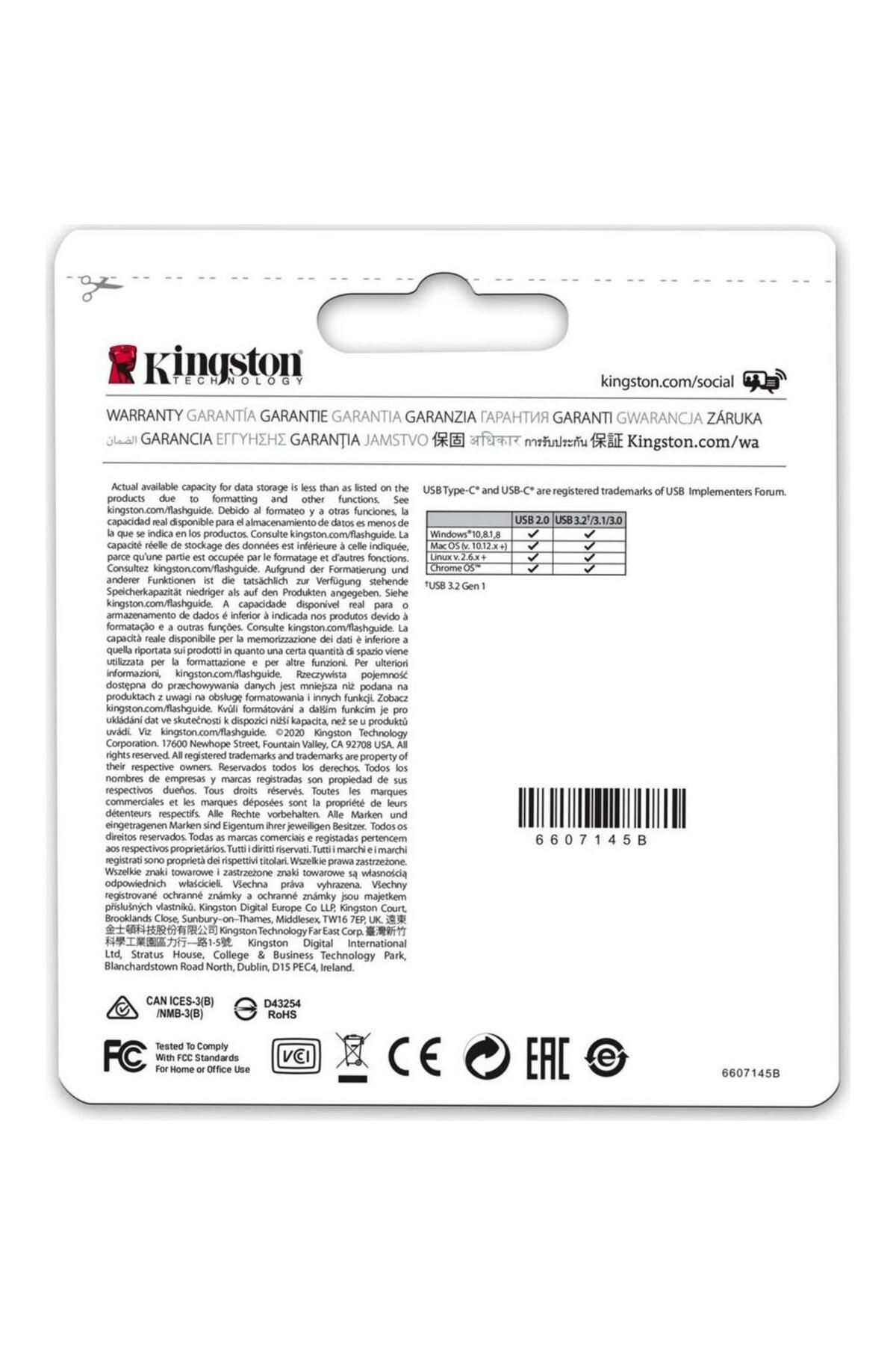 Kingston-Memorie USB Kingston DataTraveler microDuo 3C G3, 256 GB, USB-C/ USB-A 3.0 6