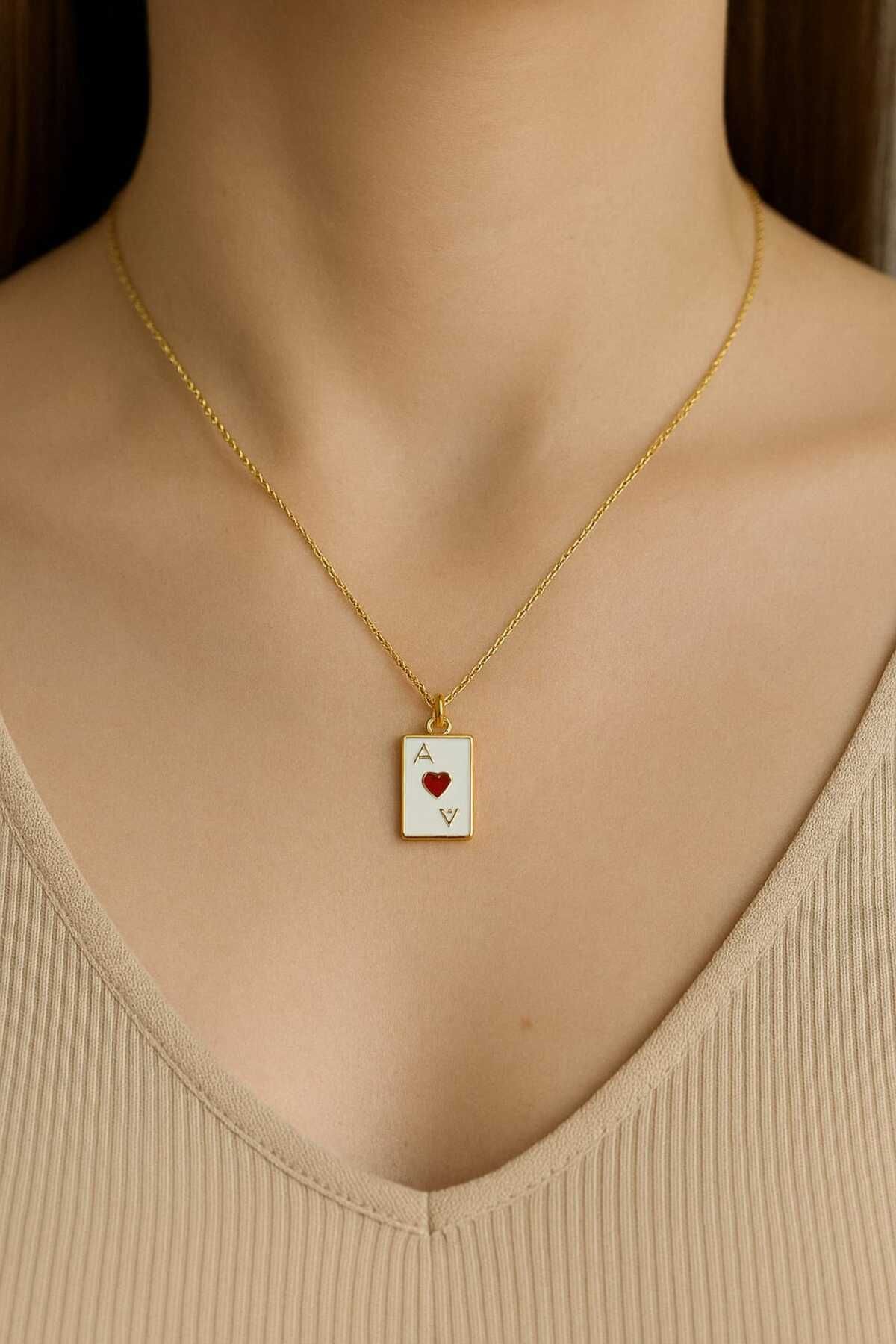 Feron accessories-Black Ace of Spades Necklace-Red Ace of Hearts Necklace 1