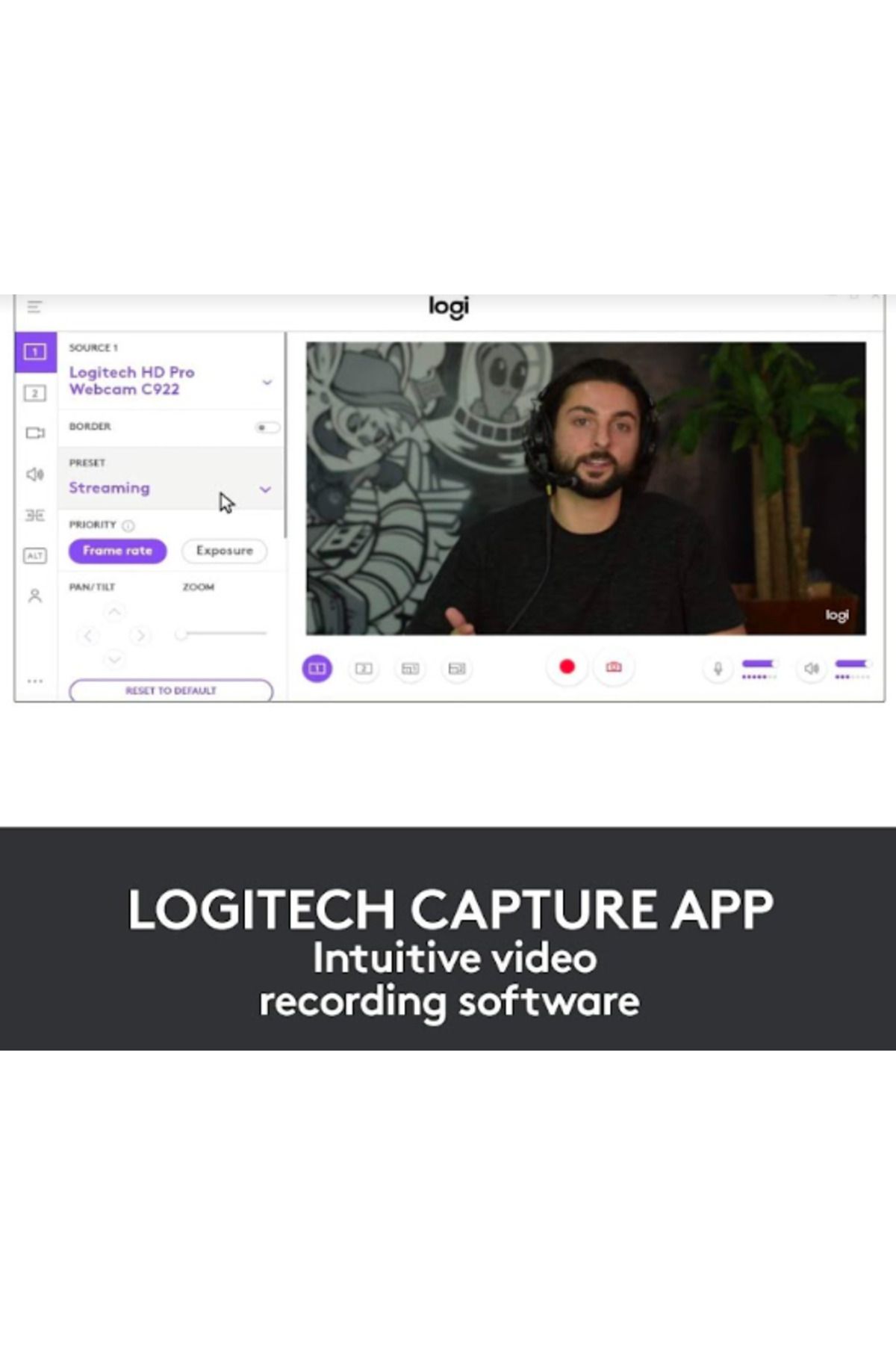 logitech-Cameră Web Logitech BRIO Stream, Ultra HD 4K (Negru) 11