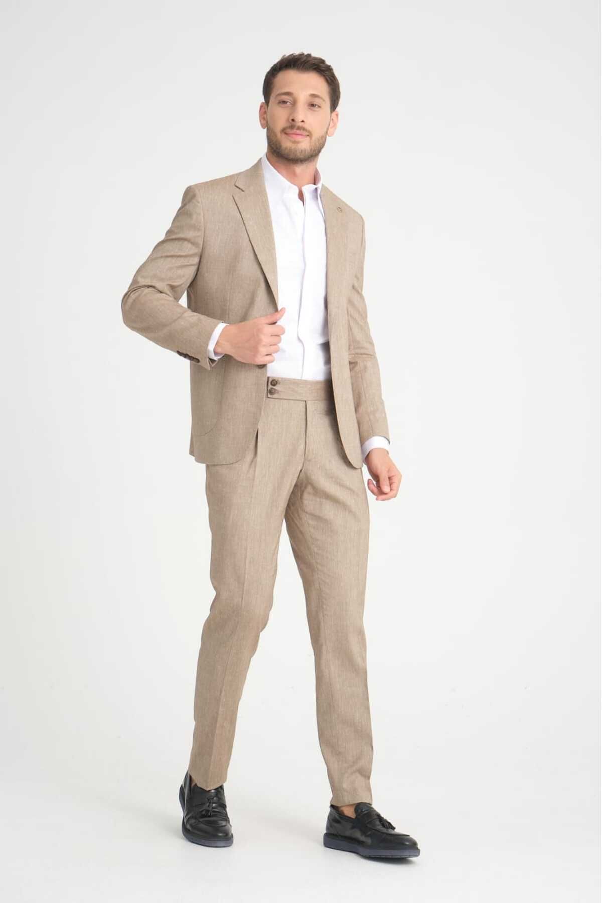 Ted Davıd-Linen Blended Suit 3